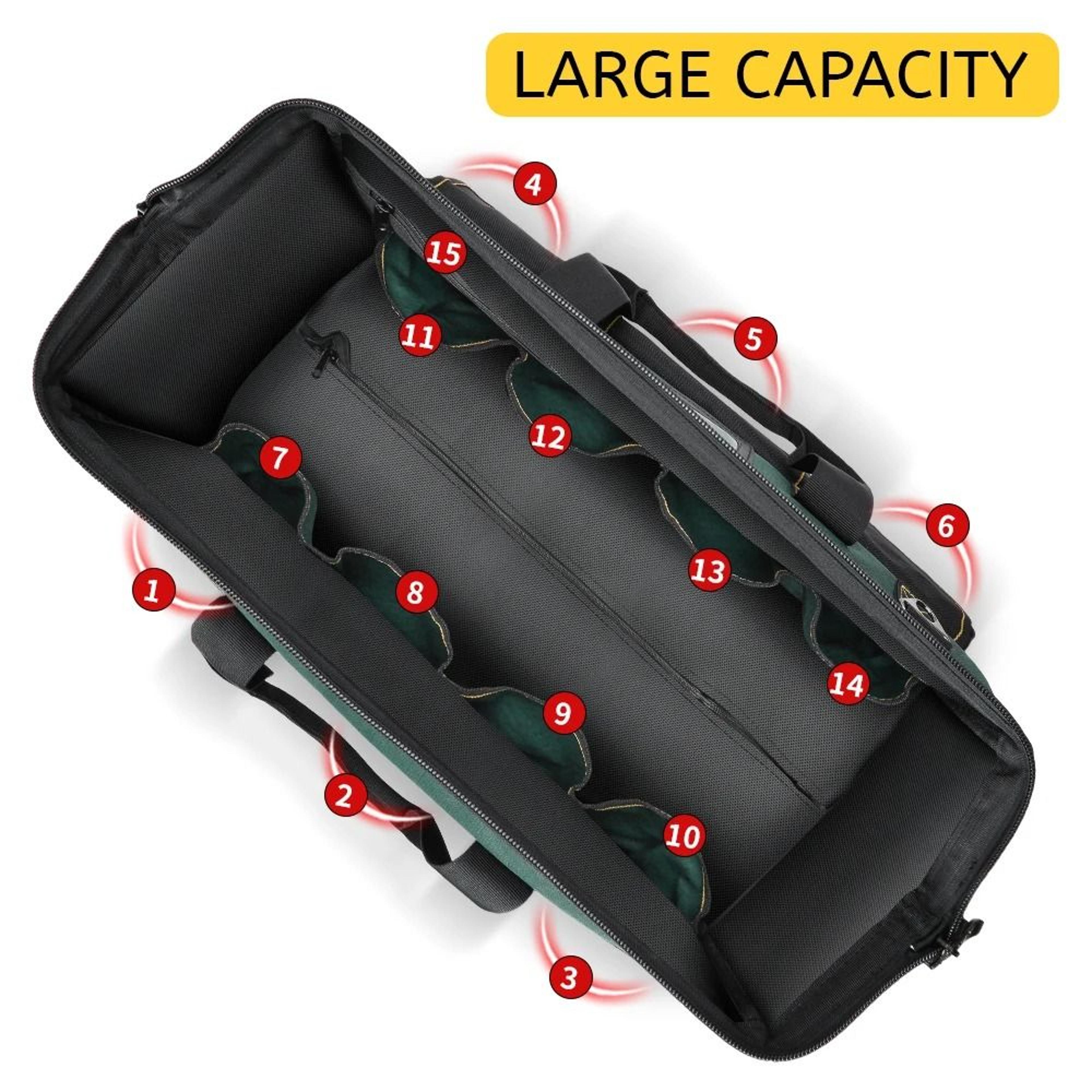 Heavy Duty Rolling Tool Bag With Wheels And Pull Handle 3