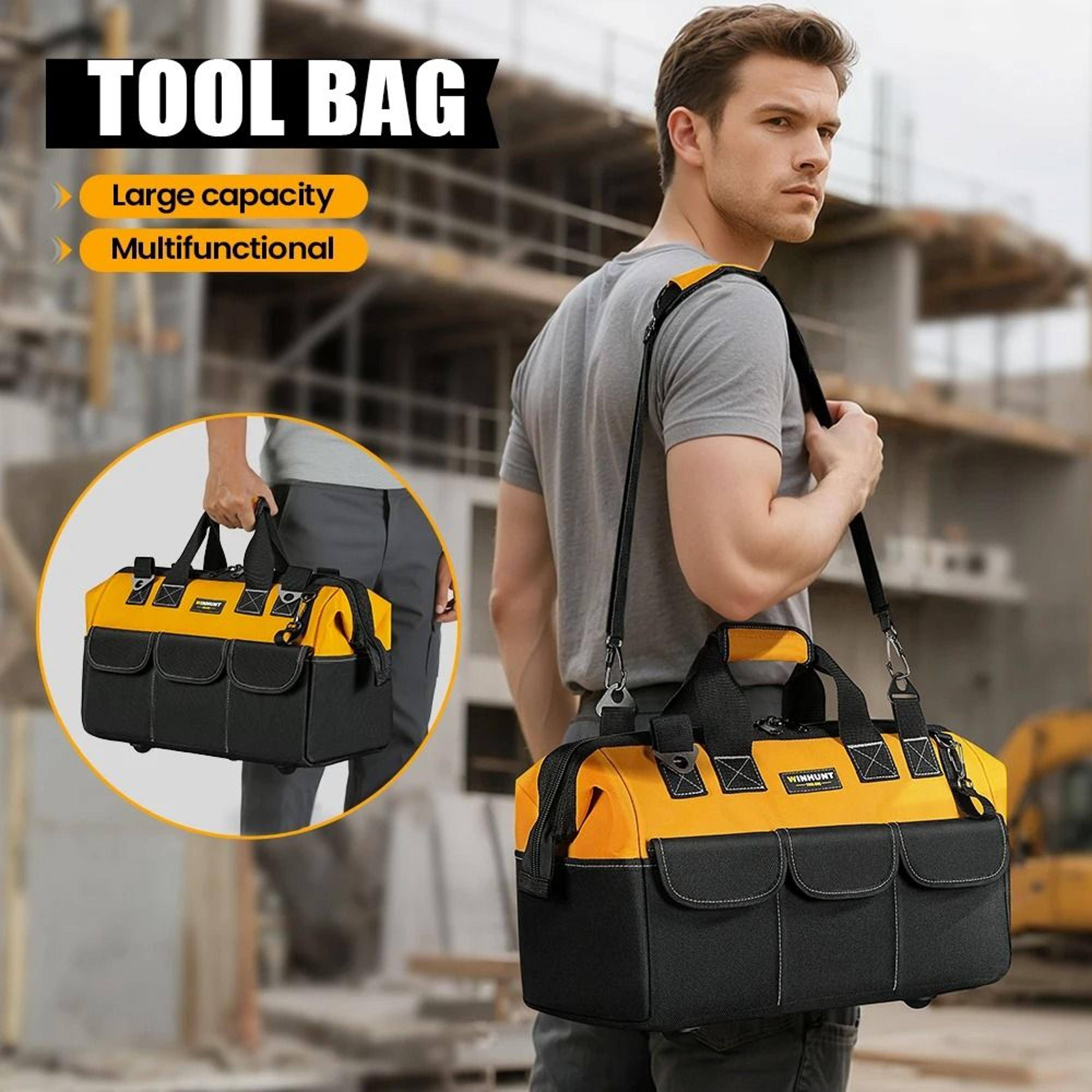 Heavy Duty Tool Bag With 14 Pockets And Shoulder Strap 0