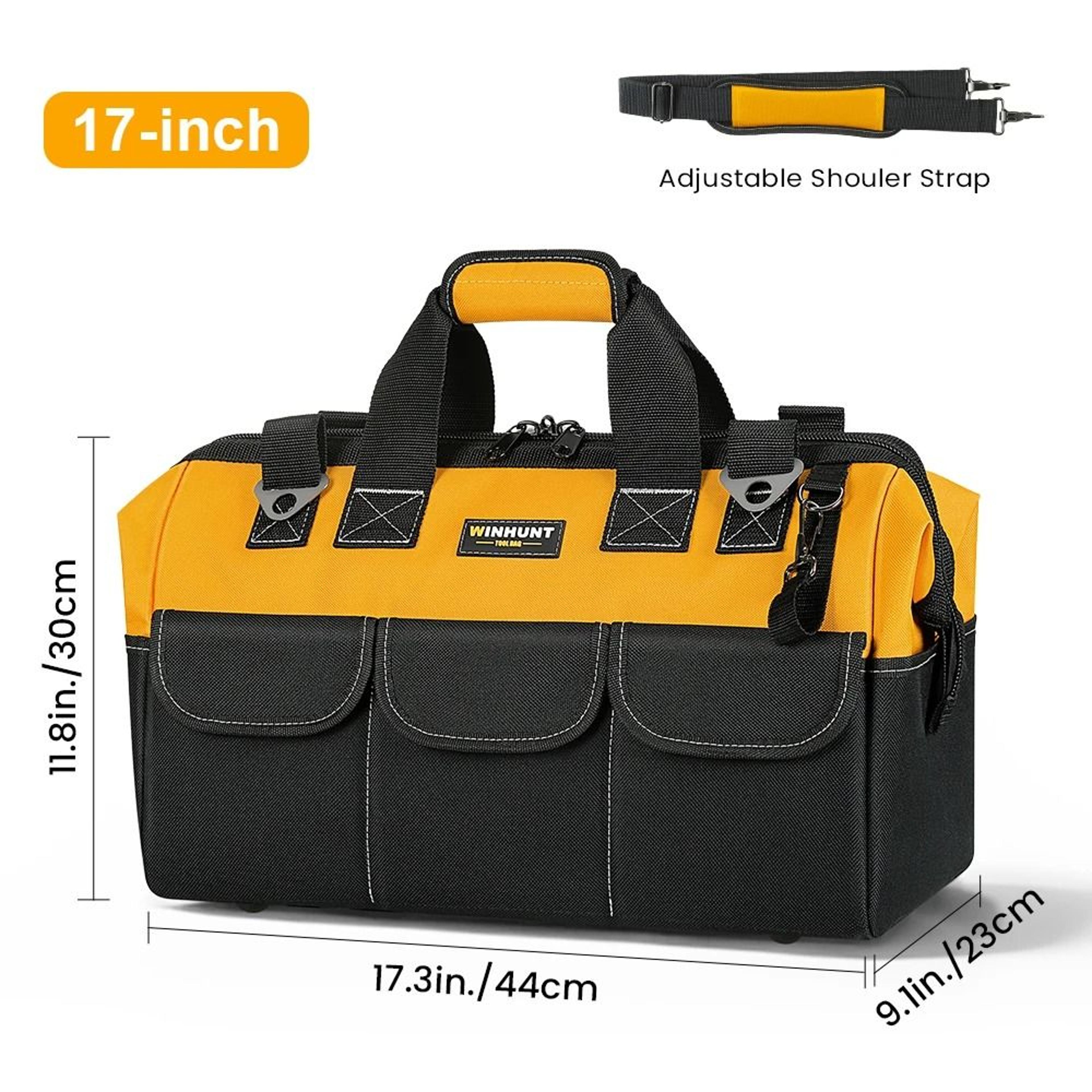 Heavy Duty Tool Bag With 14 Pockets And Shoulder Strap 11