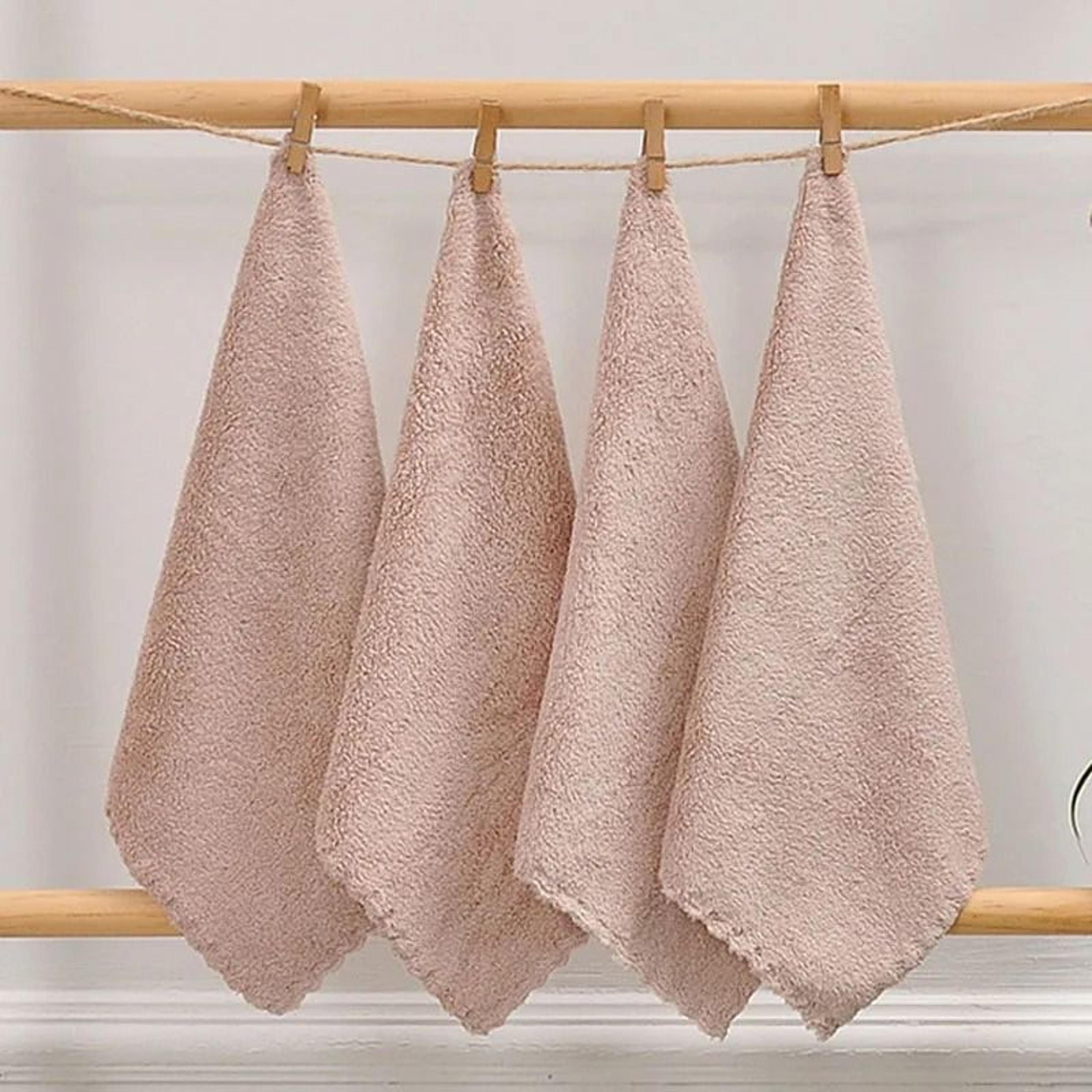 Soft Coral Fleece Hand Towels 10