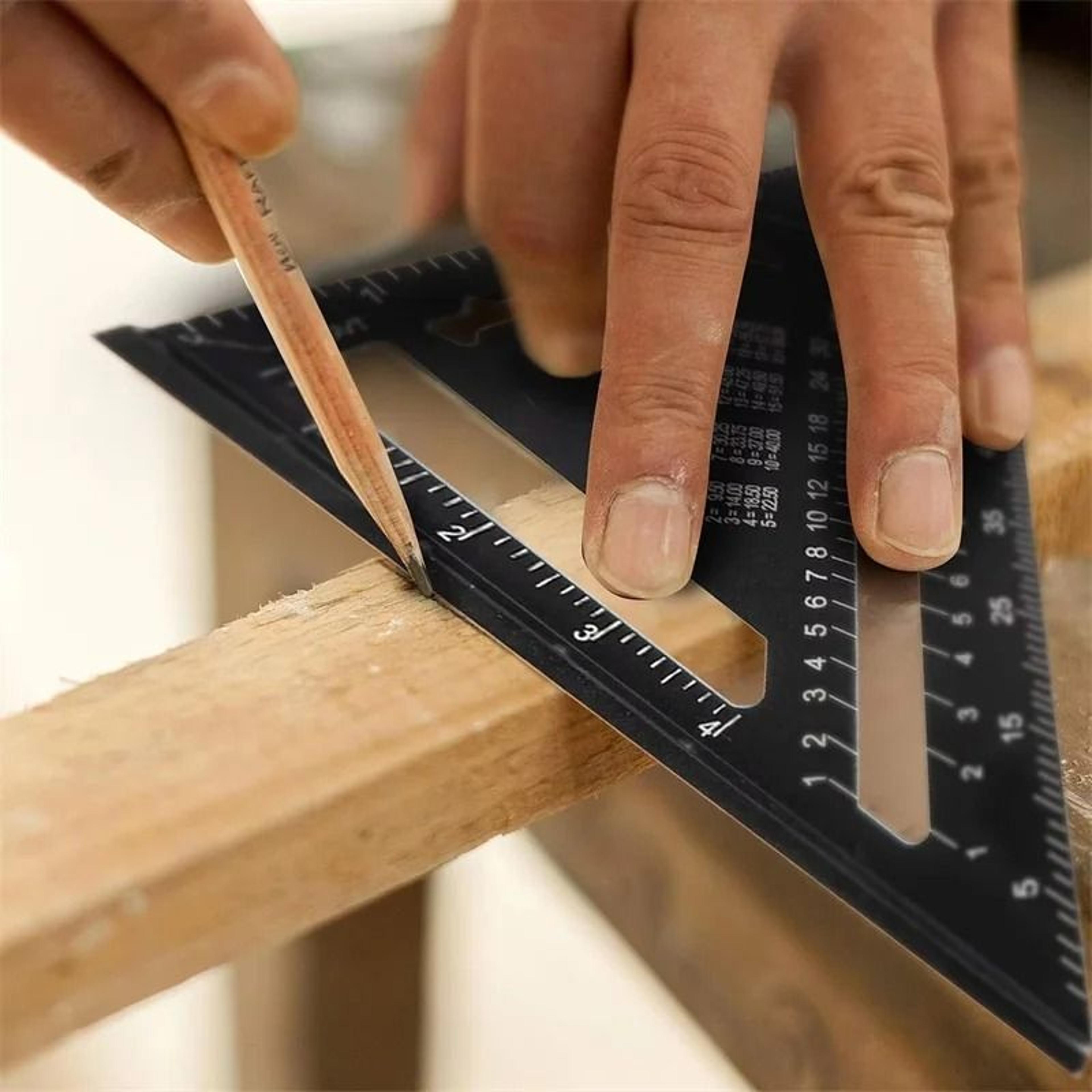 Aluminum Triangle Ruler For Carpenter Woodworking Measuring Layout 3