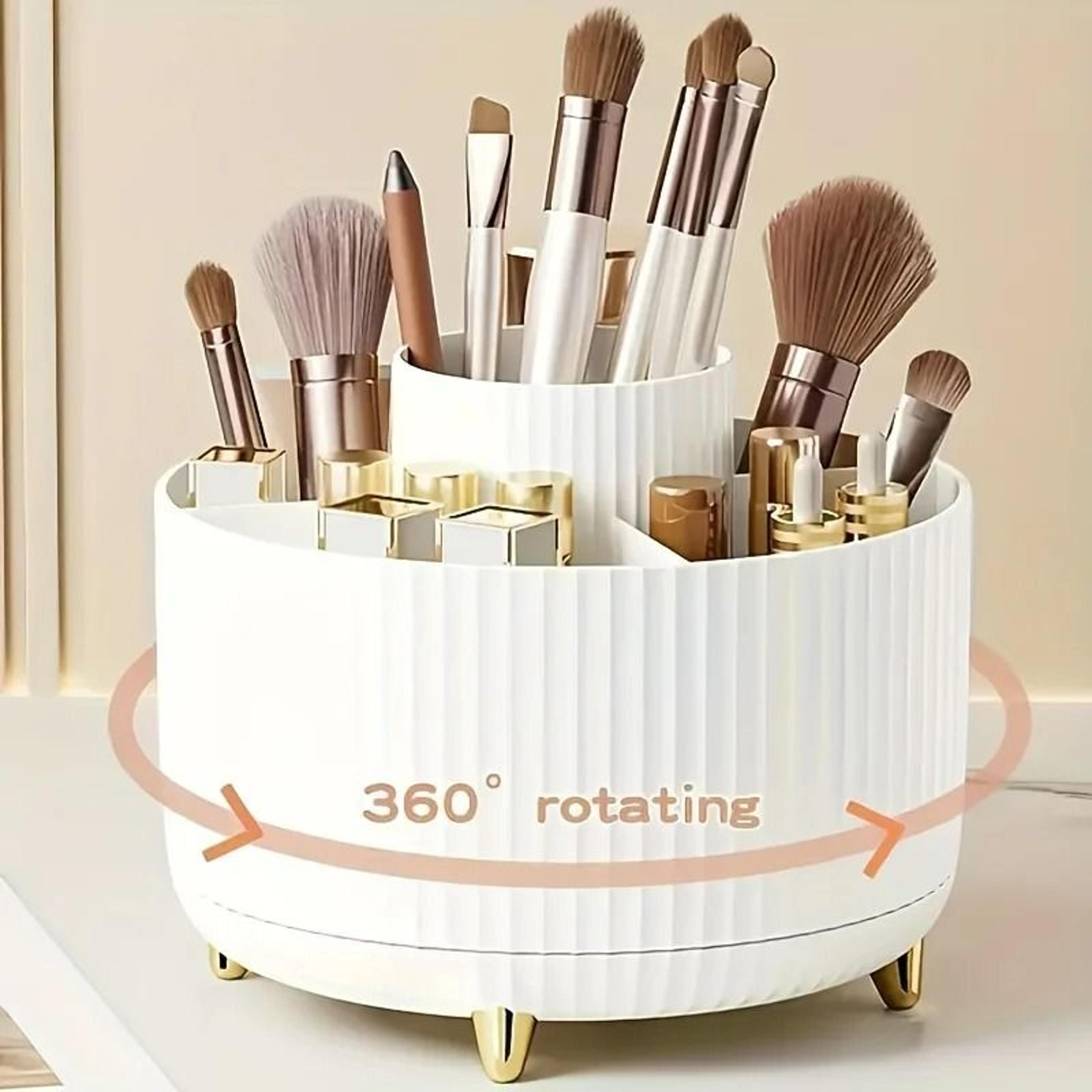 360 Degree Rotating Cosmetic Organizer With 5 Compartments 8