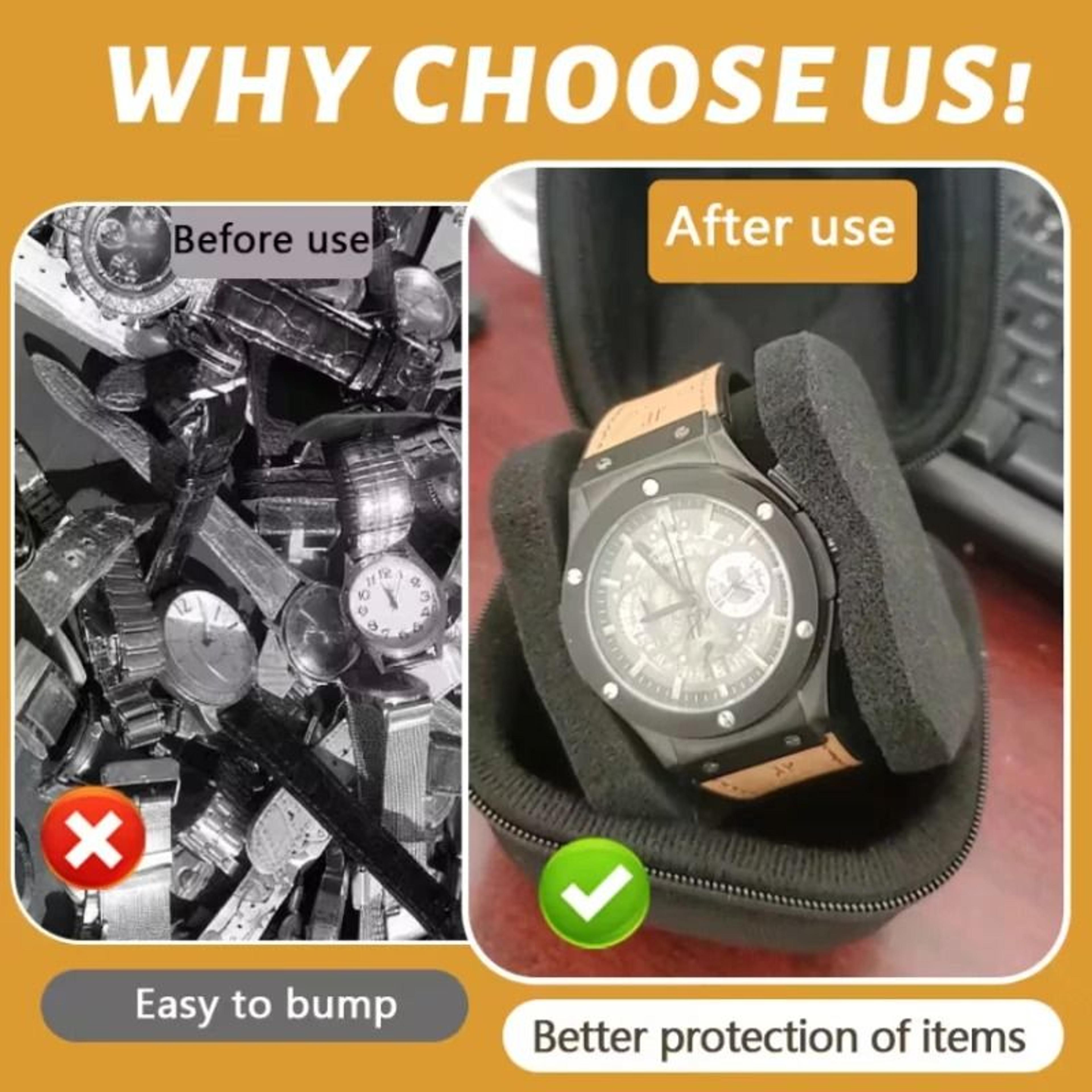 Single Watch Travel Case With Soft Pillow Hardshell Storage Box 2