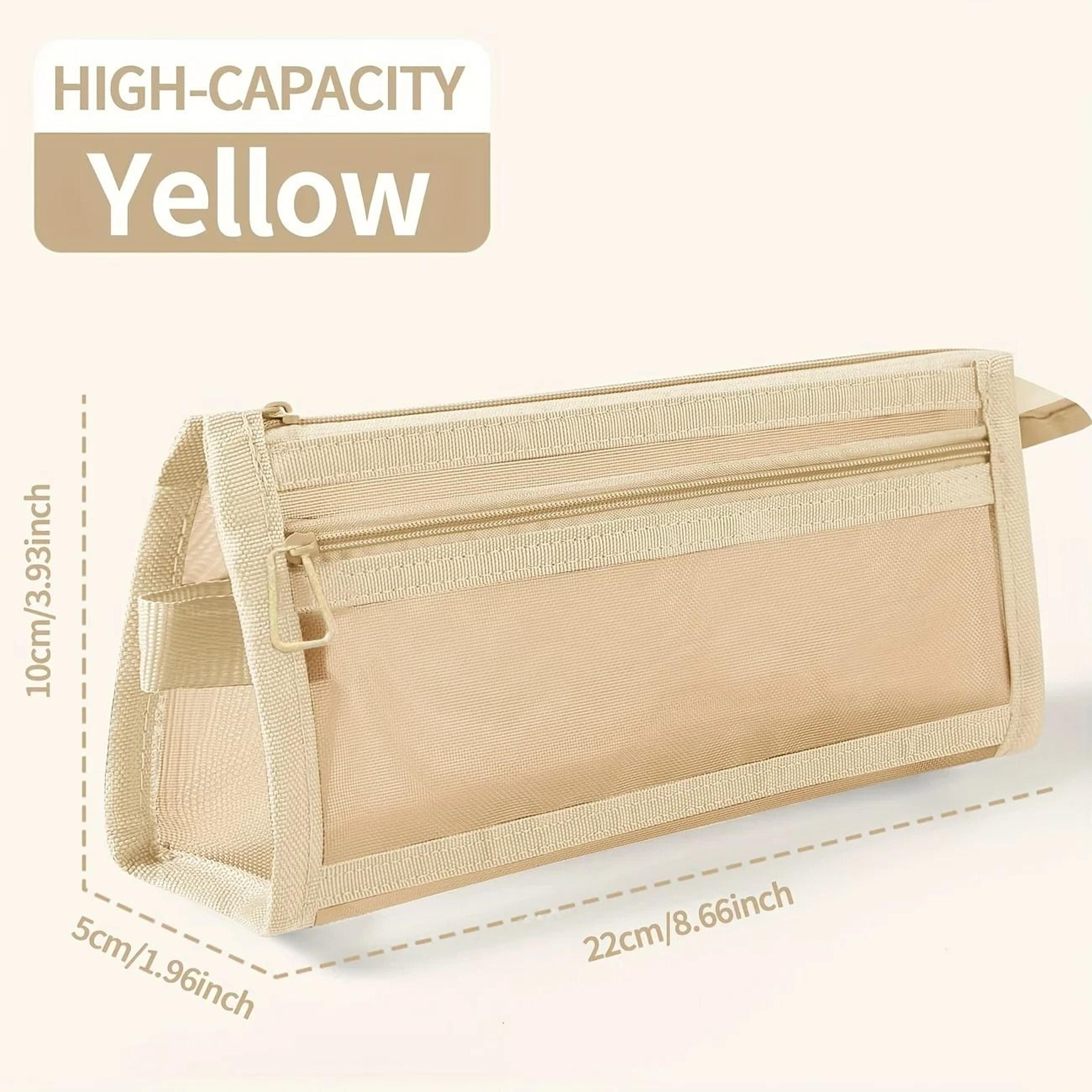 Clear Double Layer Pencil Pouch With Handle And Zipper 7