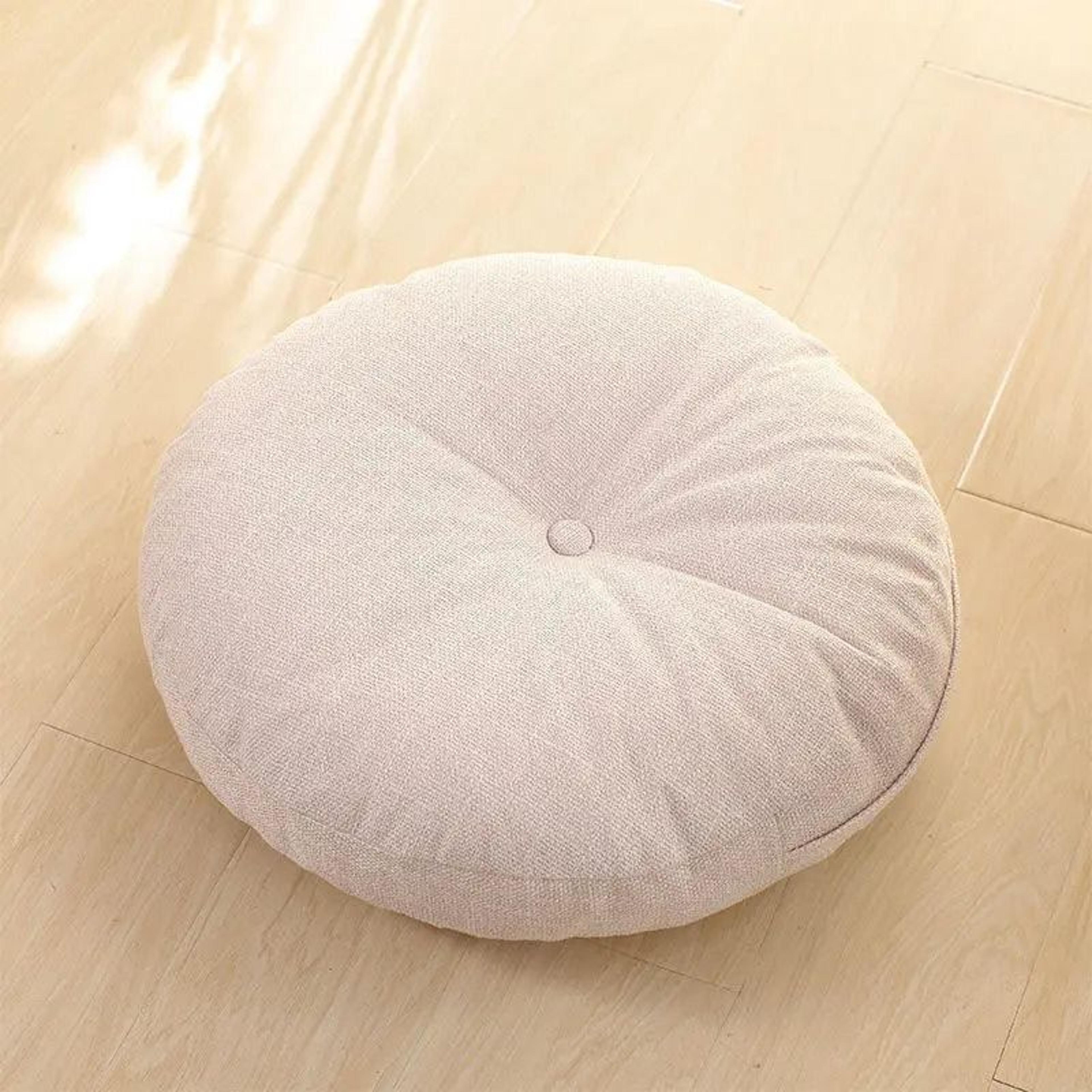 Round Chenille Floor Pillow For Meditation Living Room Balcony And Extra Seating 6