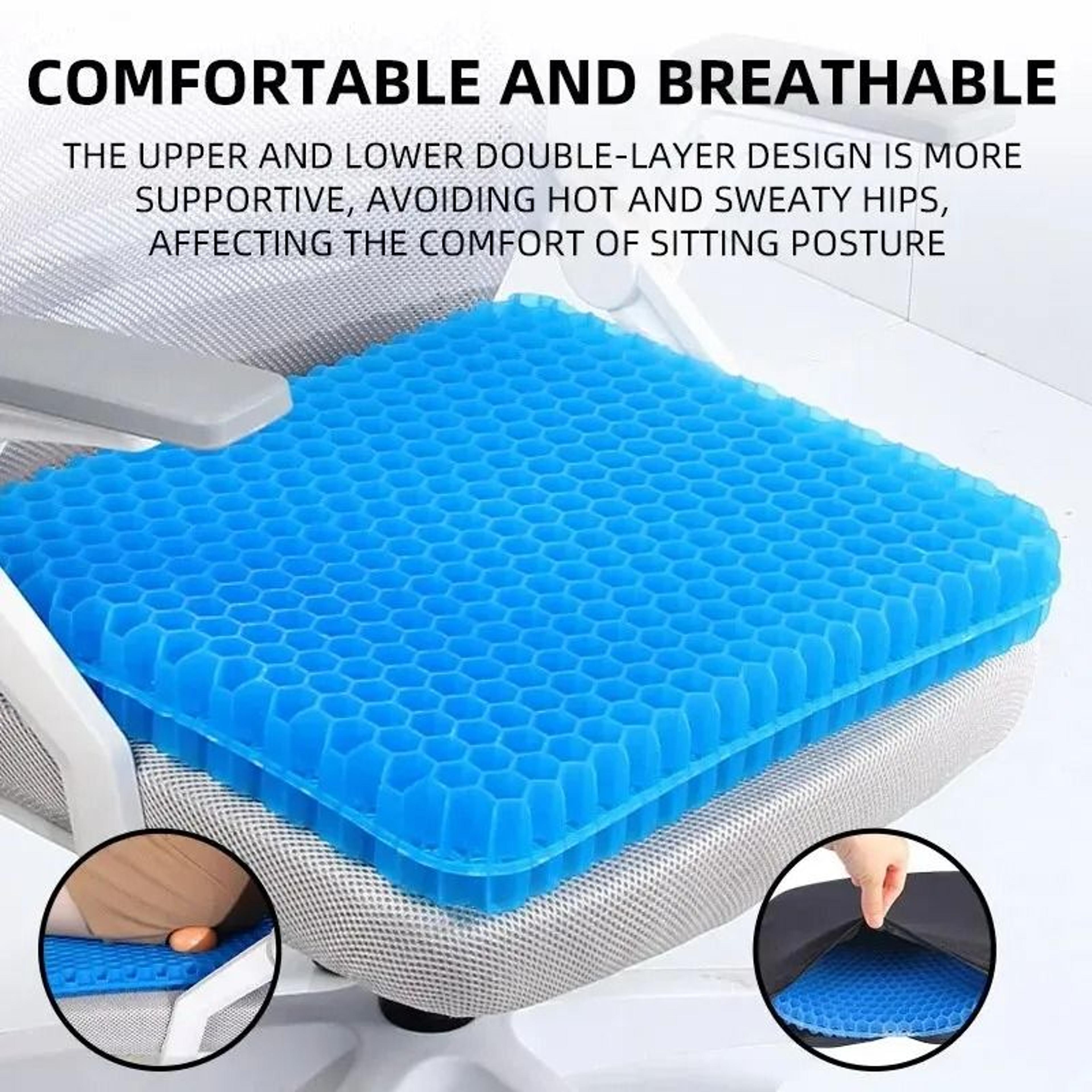 breathable gel seat cushion with honeycomb design for office car and wheelchair