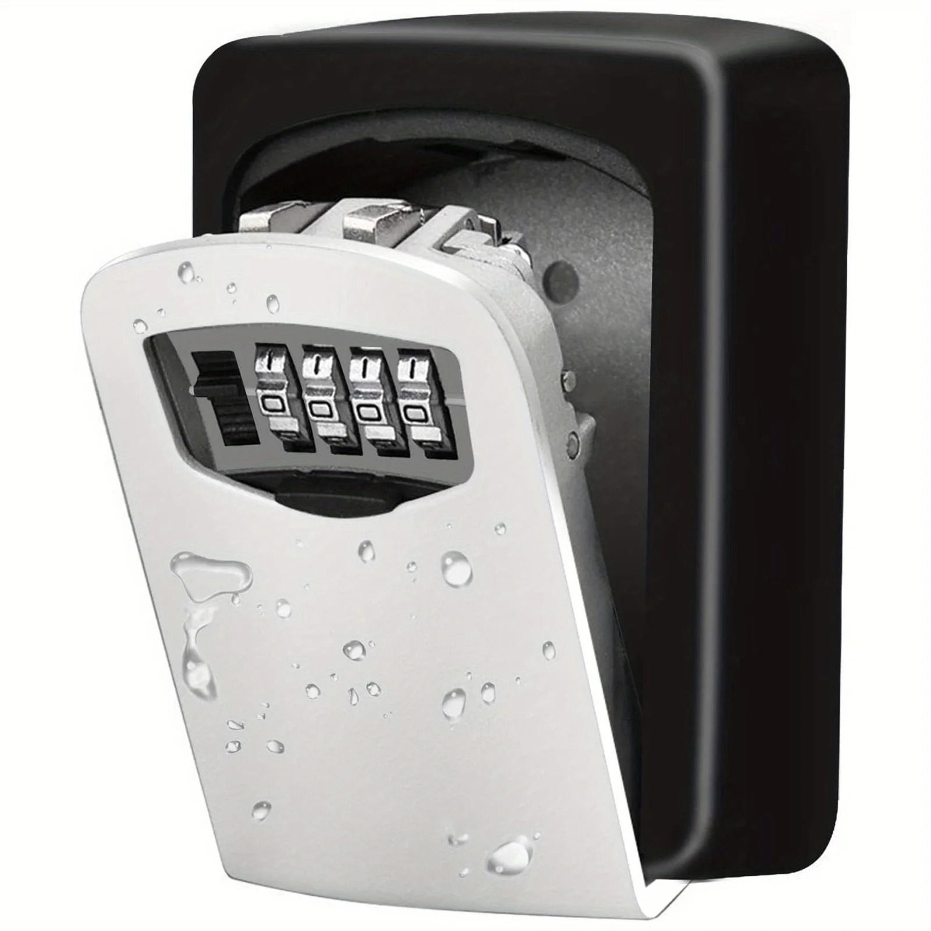 Secure Wall Mounted Key Safe Lock Box With 4 Digit Combination Weather Resistant Metal Key Storage 3