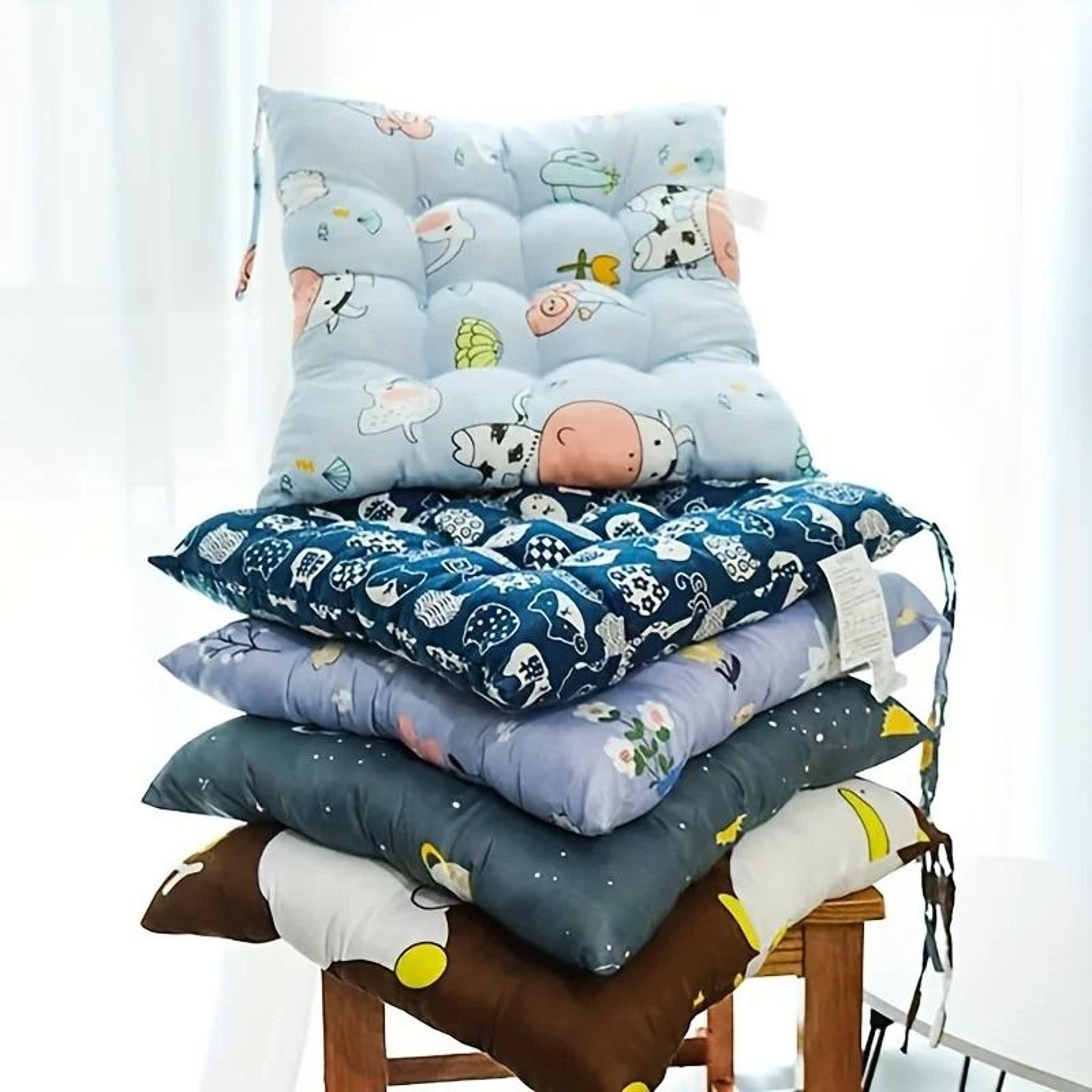 Soft Breathable Square Chair Cushion Modern Solid Color Seat Pad For Home Office Dining 3