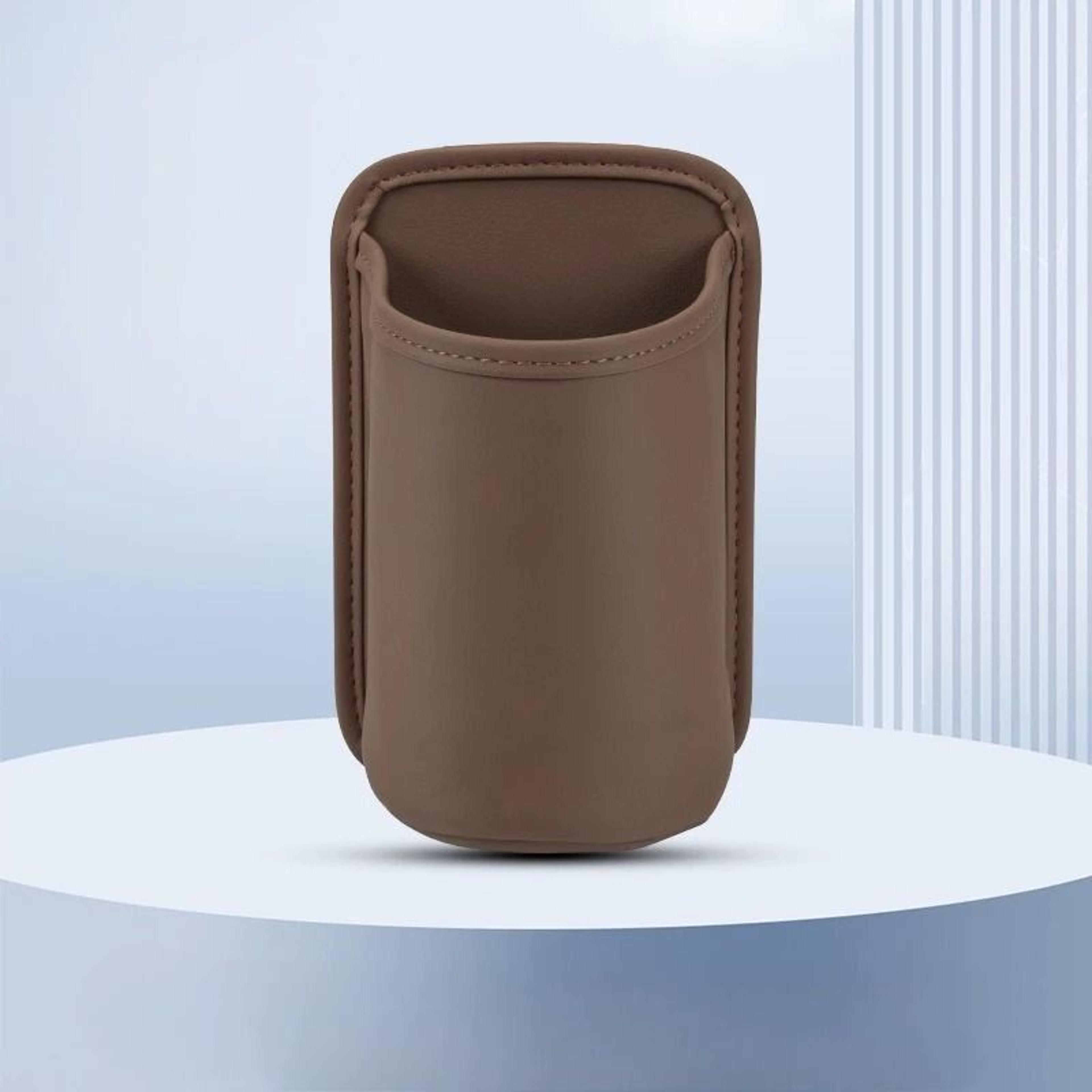 Faux Leather Car Cup Holder Organizer Multifunctional Storage Box 9
