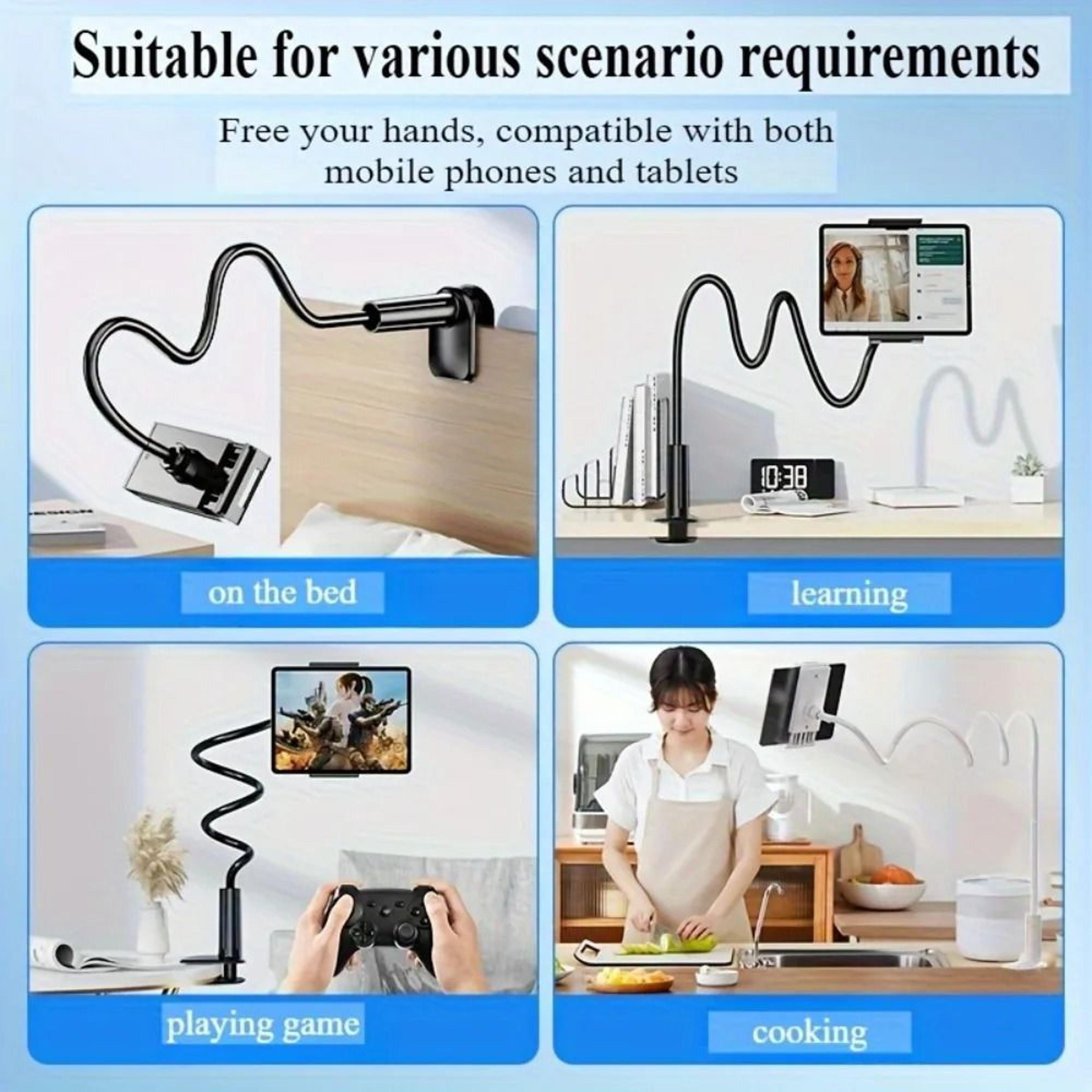 Flexible Gooseneck Tablet Stand Adjustable Phone Holder For Bed Desk And Table 2