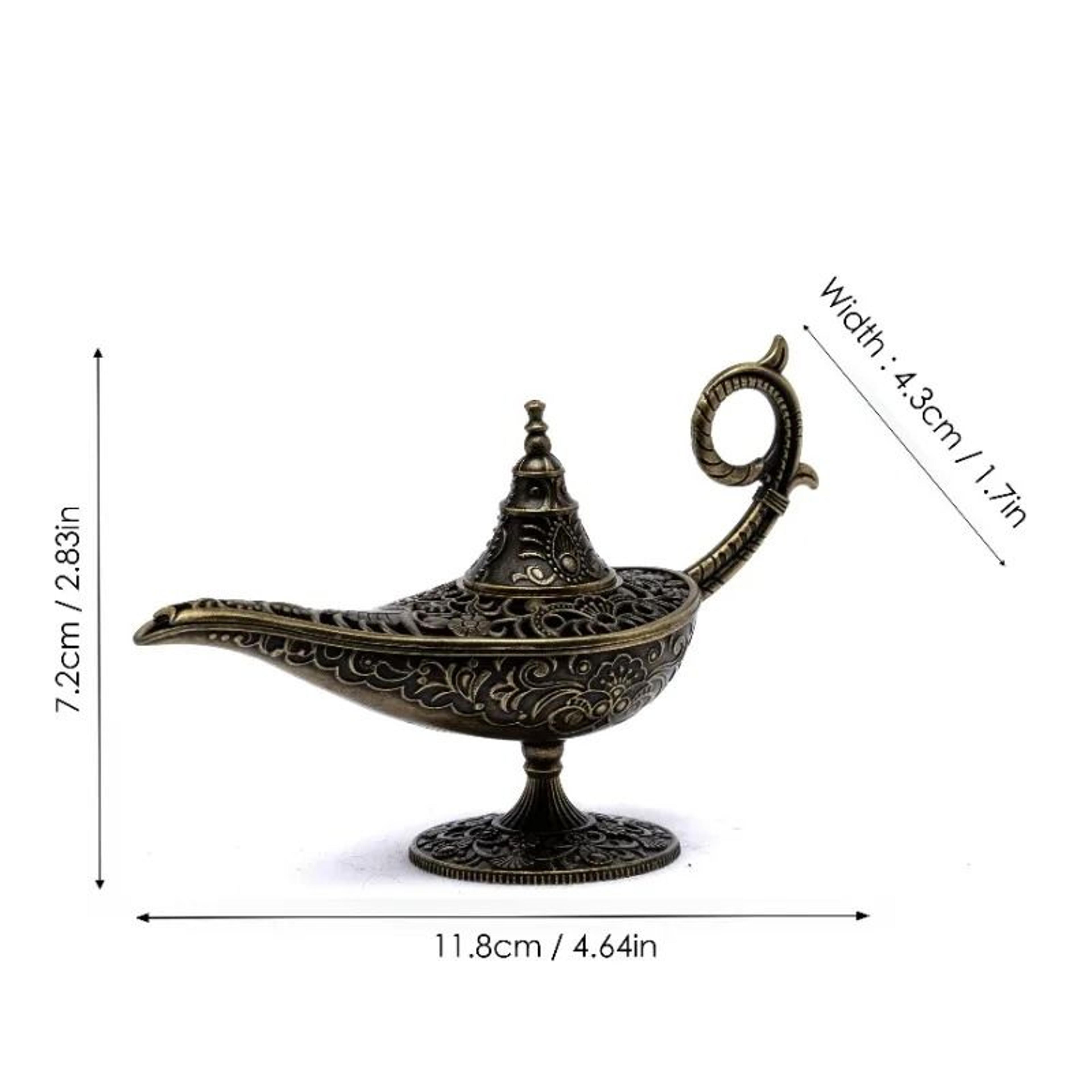 Vintage Aladdin Magic Lamp Incense Burner Decorative Metal Incense Holder For Home Decor Meditation 5