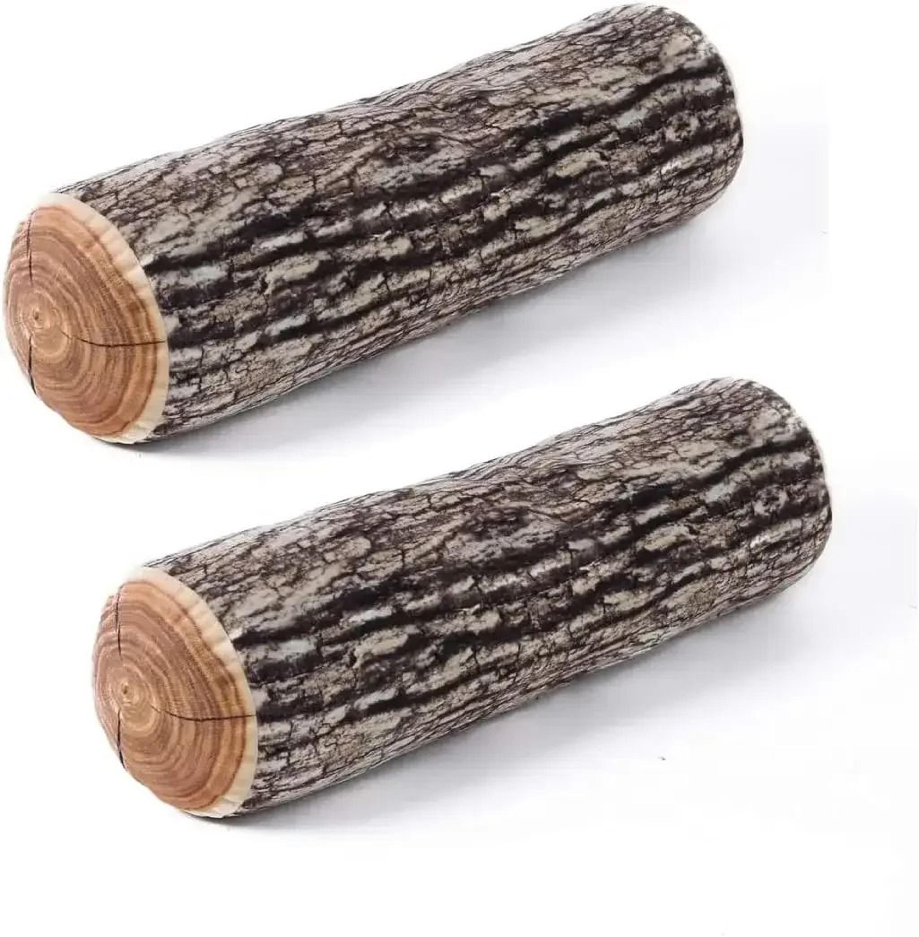 3D Printed Log Throw Pillow Round Cylinder Cushion For Kids Room Sofa And Floor Decor 1