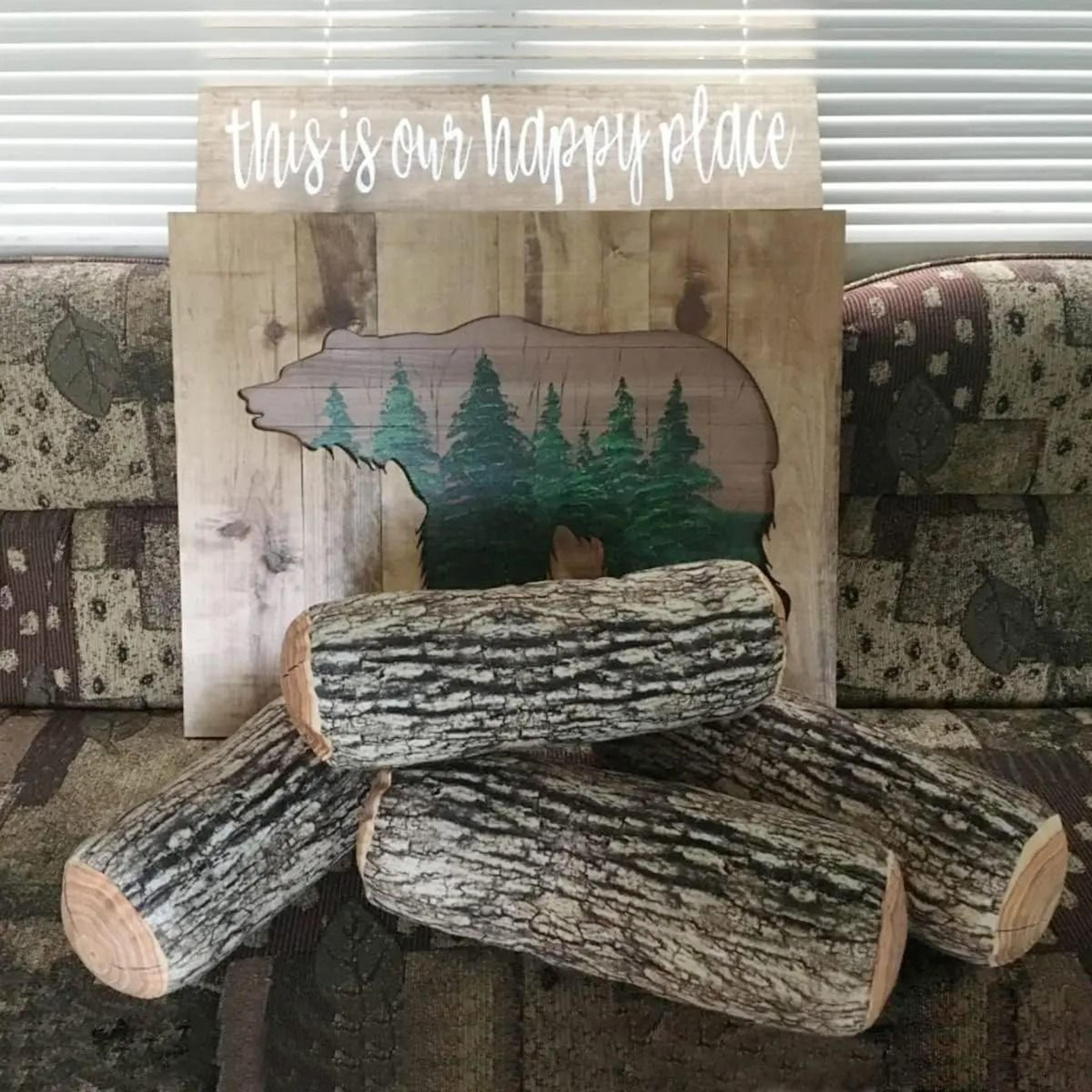 3D Printed Log Throw Pillow Round Cylinder Cushion For Kids Room Sofa And Floor Decor 5