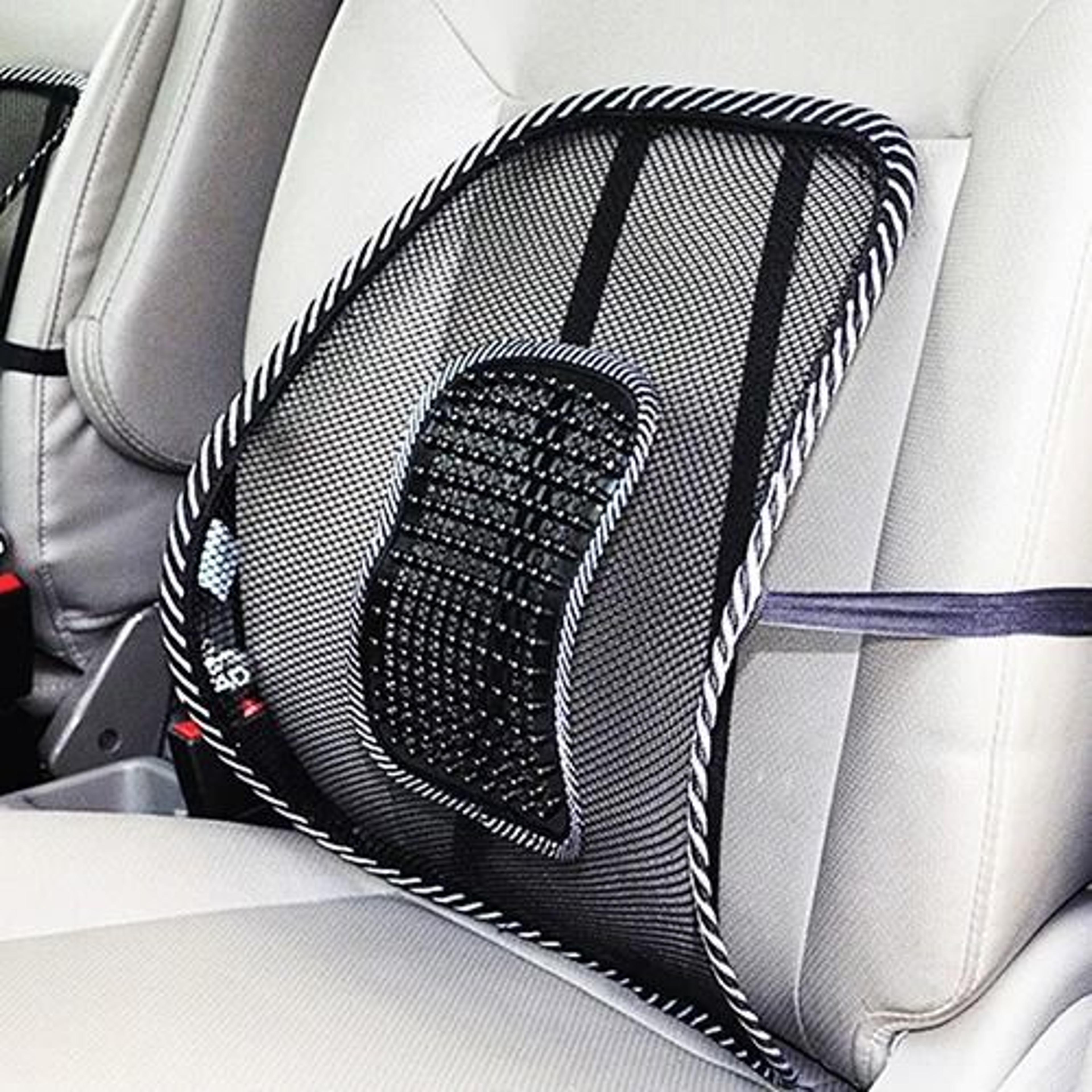 Mesh Lumbar Support Back Cushion With Massage Beads For Car Seat Office Chair And Home Comfort 6