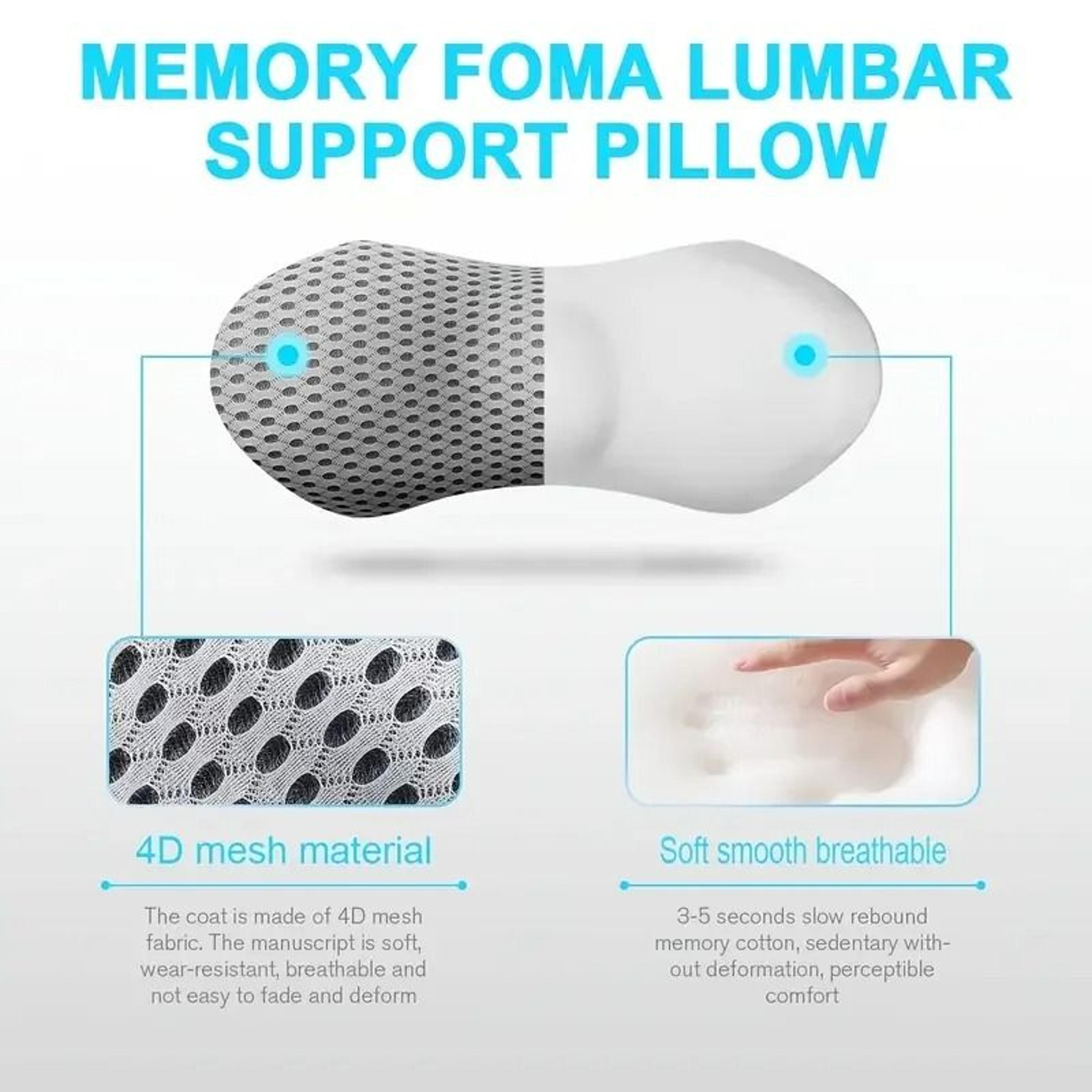 Ergonomic Memory Foam Lumbar Pillow With Removable Knit Cover For Car Seat And Office Chair 5