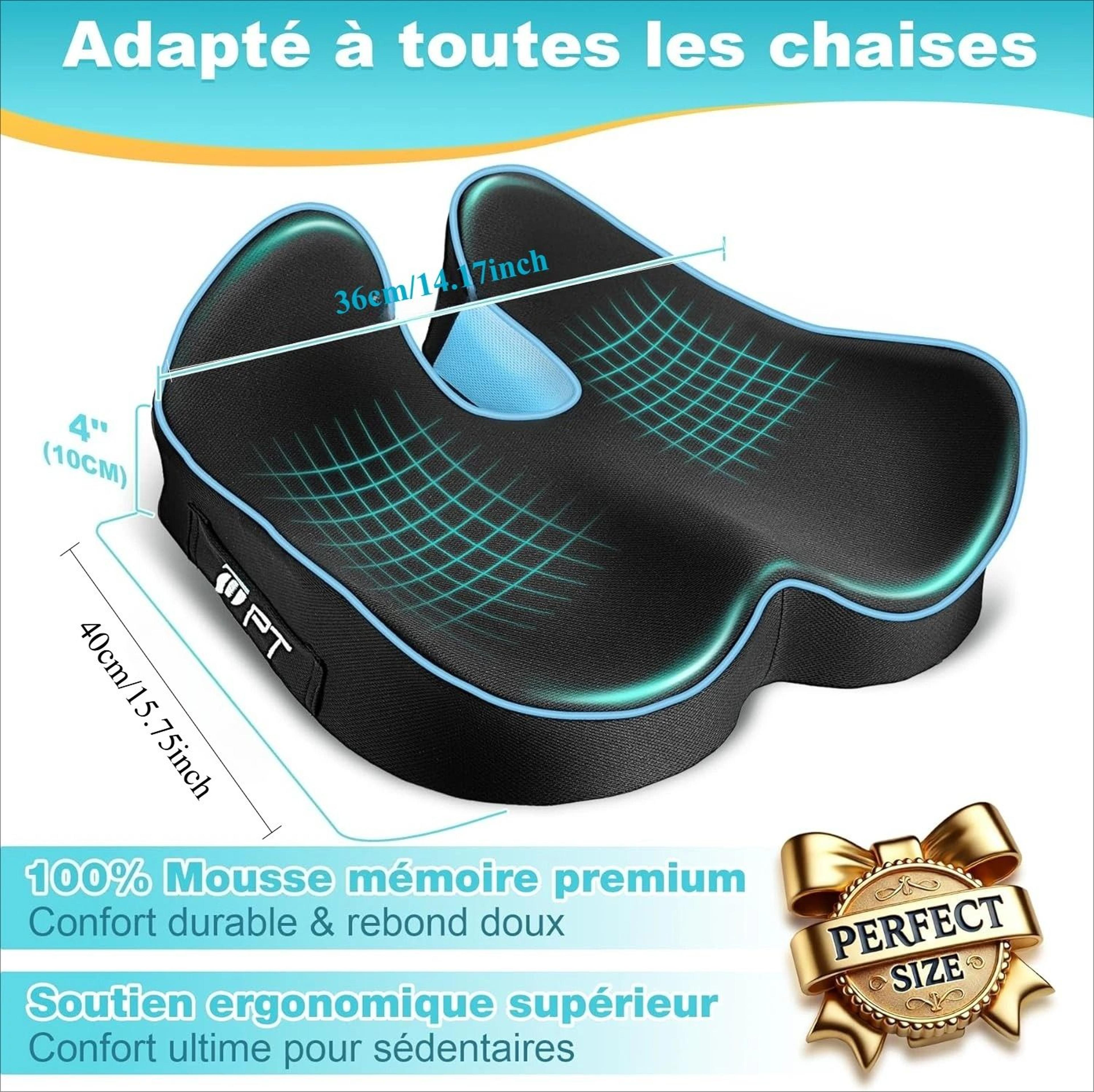 Ergonomic Memory Foam Seat Cushion For Office Chair Car Travel And Tailbone Support 4