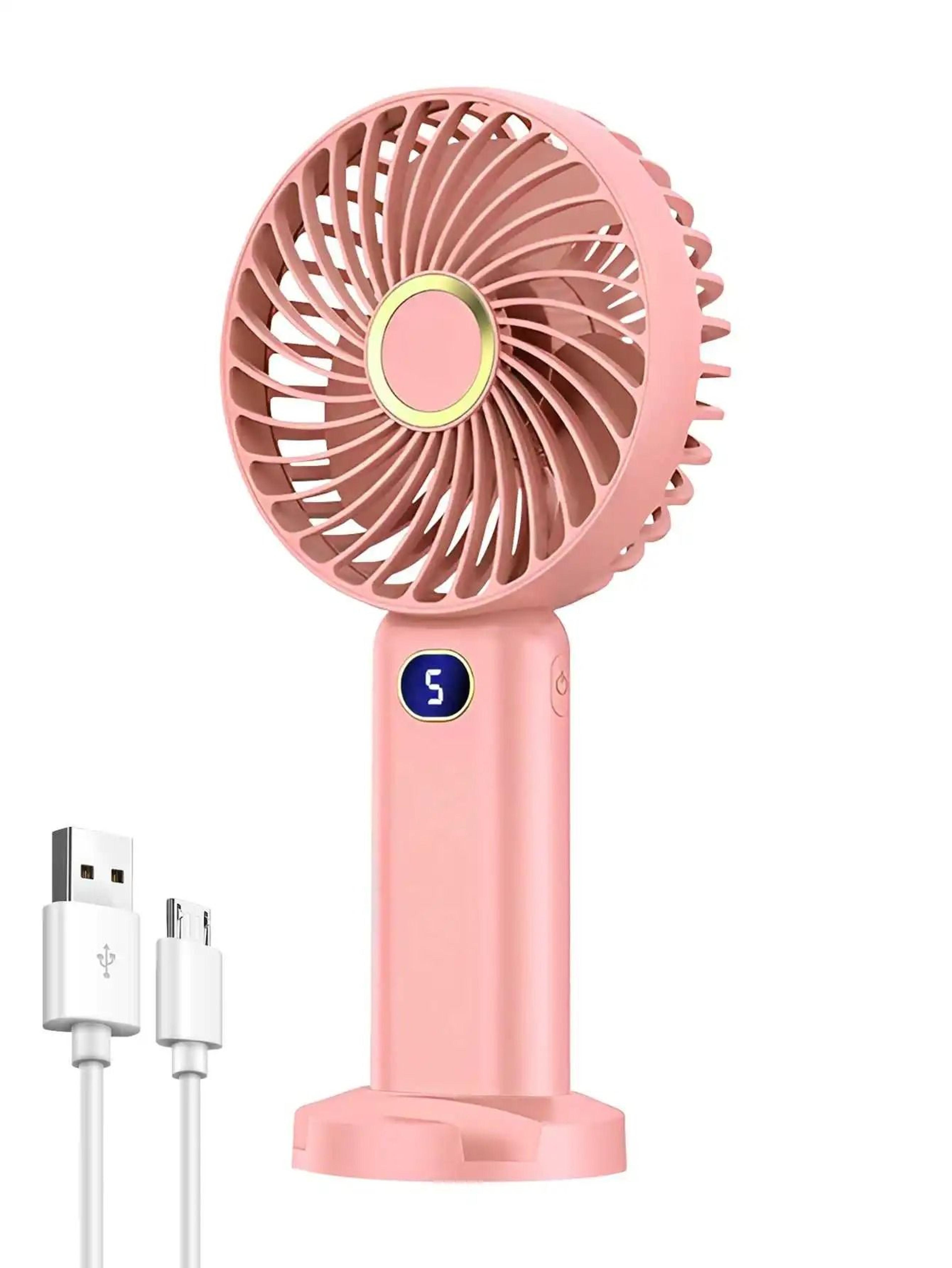 USB Rechargeable Portable Handheld Fan With Digital Display And 5 Speeds 13