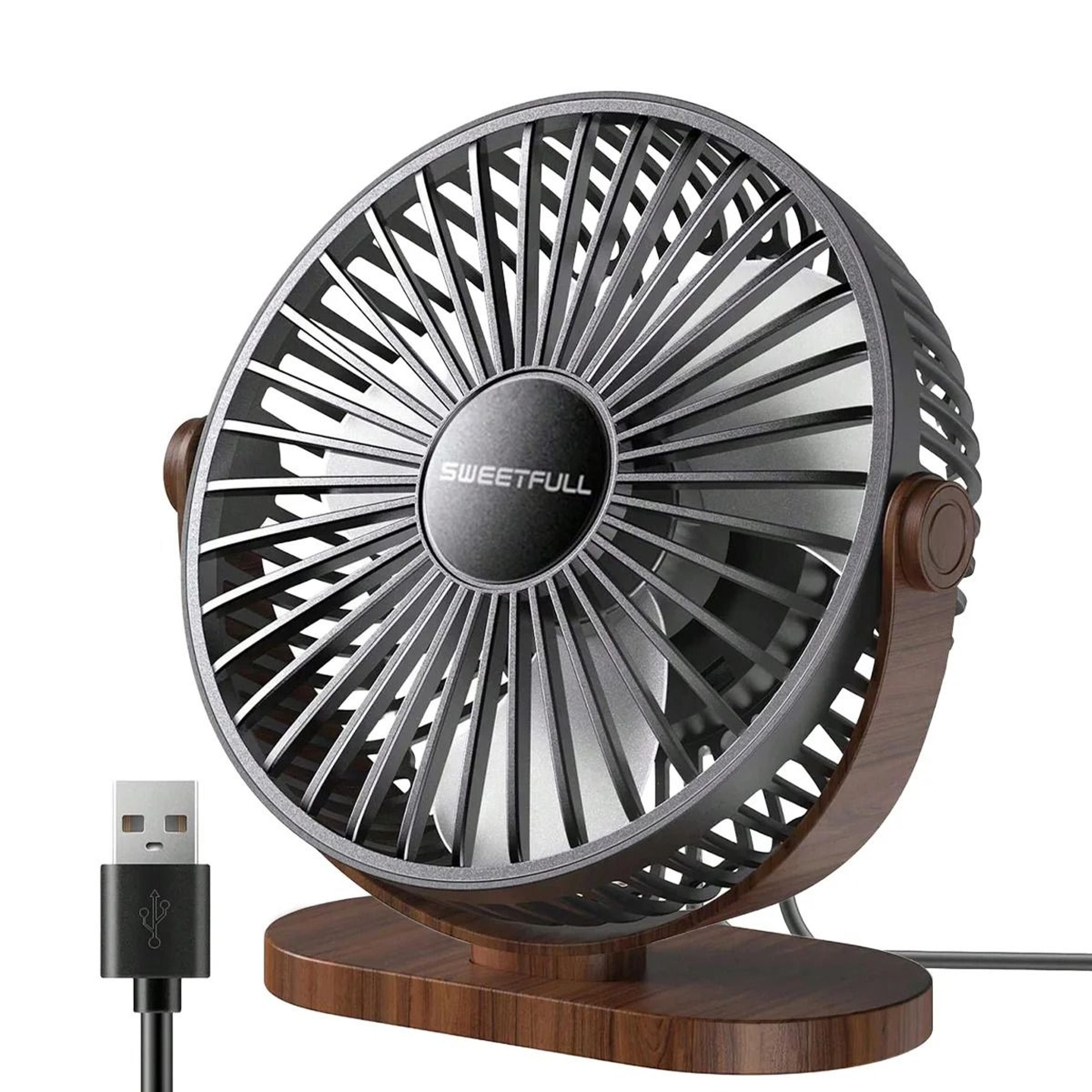 USB Mini Desk Fan With Wall Mount And 3 Speed Air Circulation 9