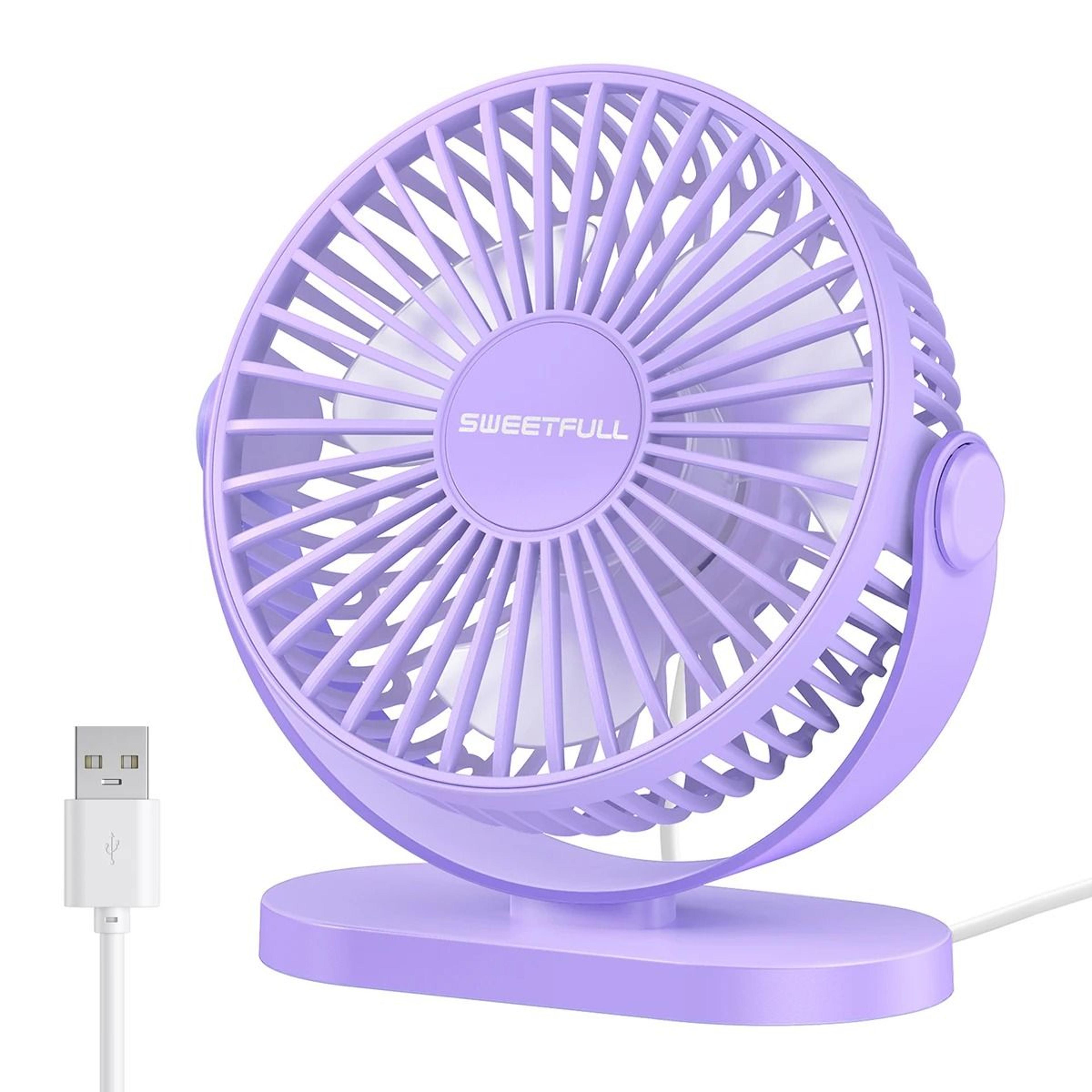 USB Mini Desk Fan With Wall Mount And 3 Speed Air Circulation 10