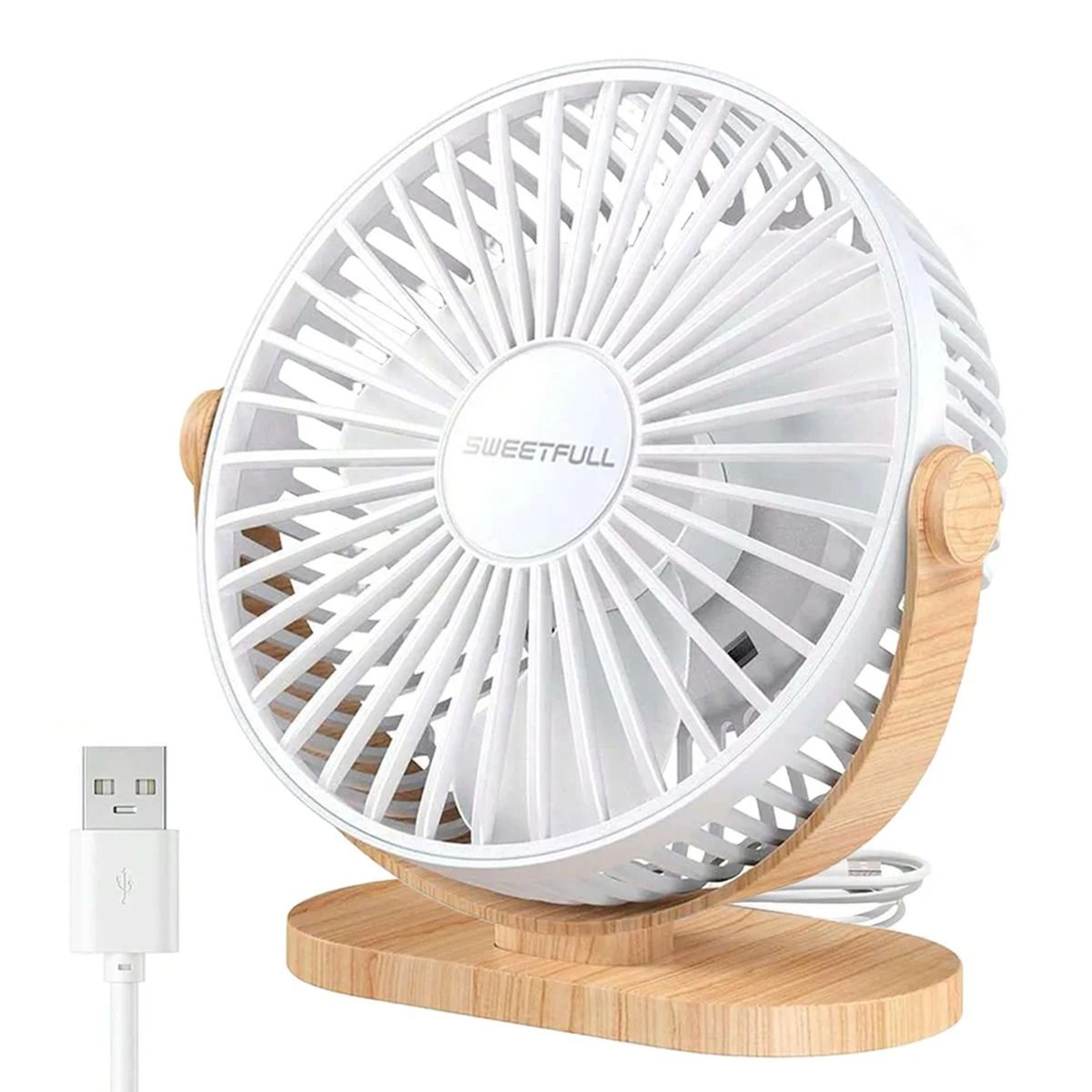 USB Mini Desk Fan With Wall Mount And 3 Speed Air Circulation 11