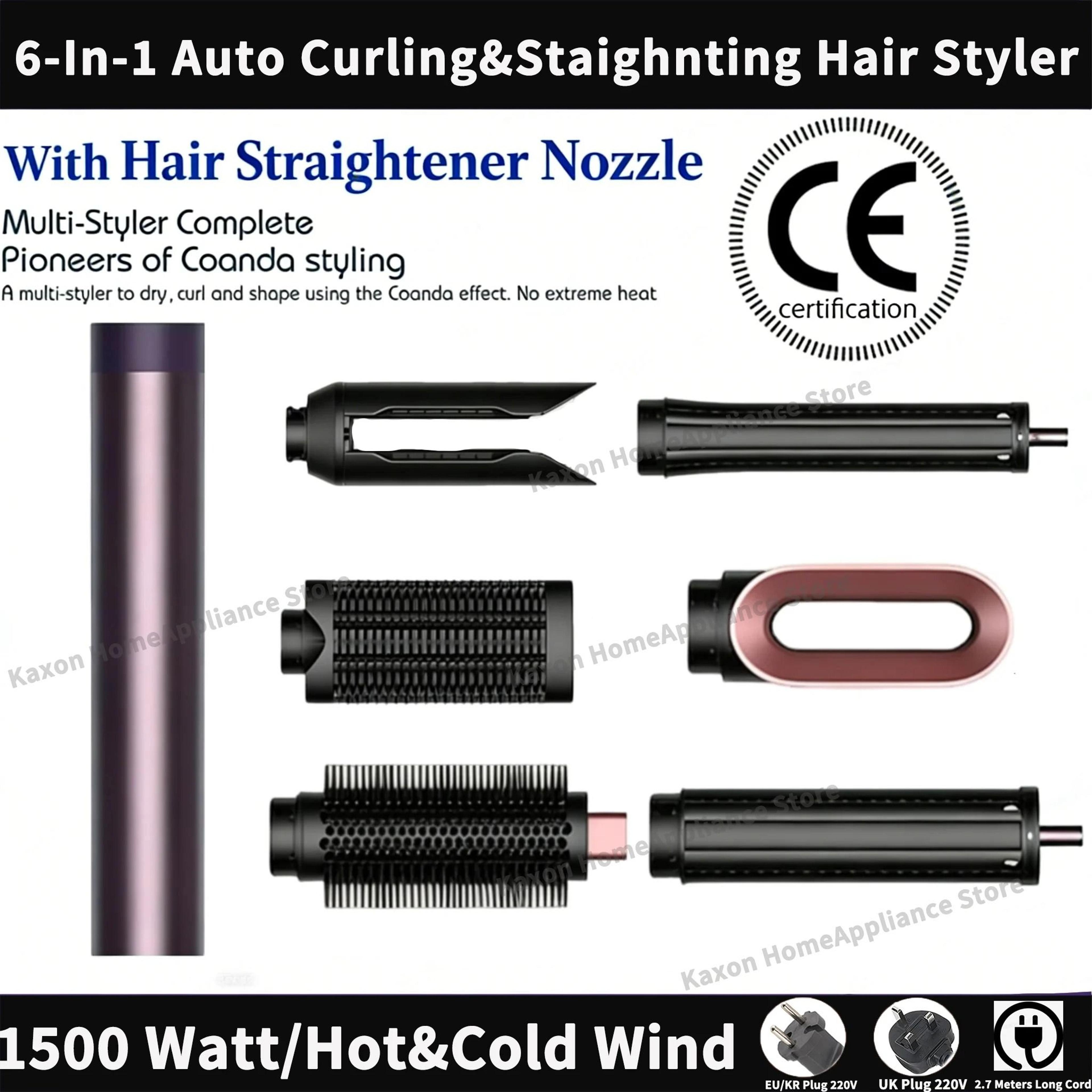 auto curling hair styler hot air brush with curling barrel