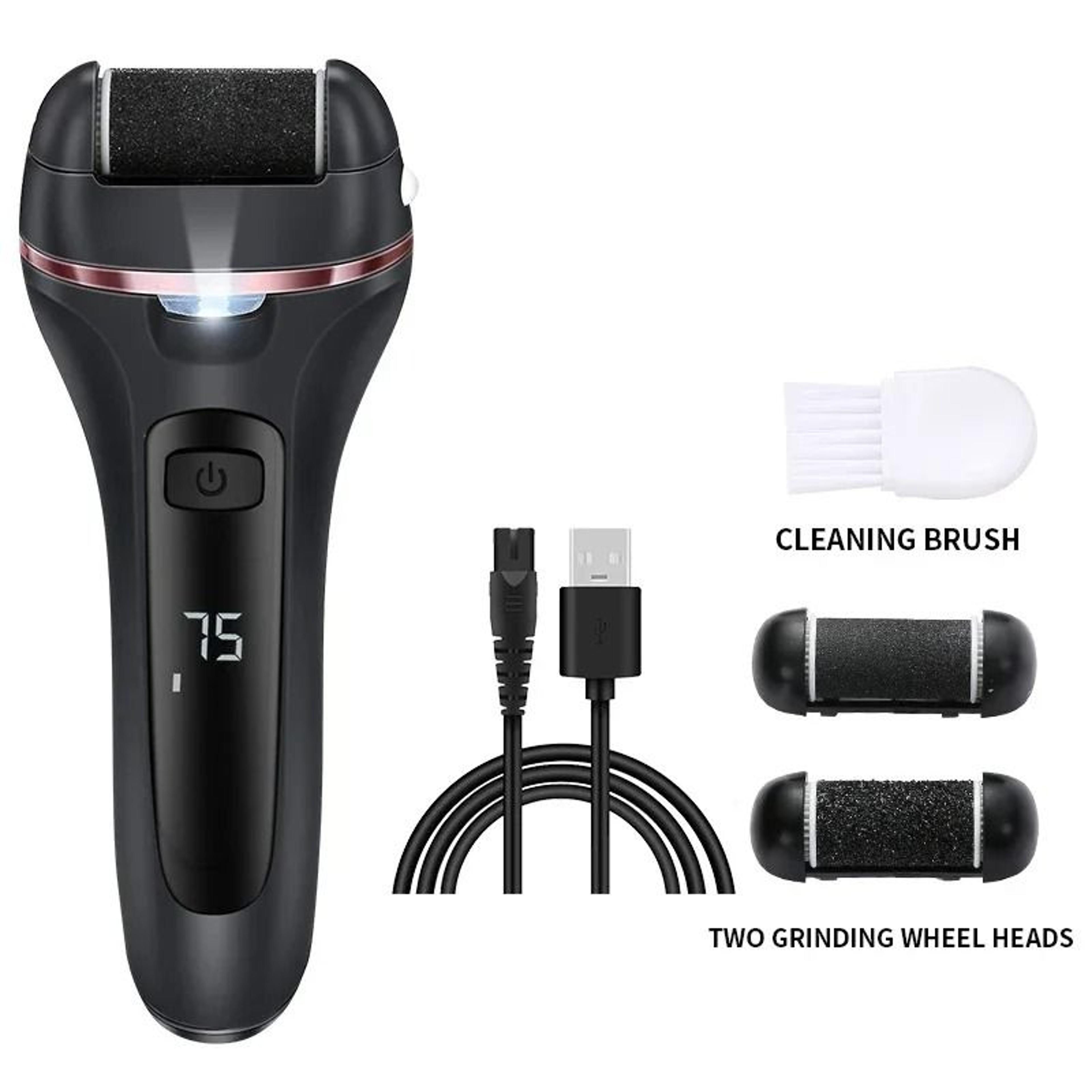 Professional Electric Callus Remover Rechargeable Foot File With 3 Roller Heads 9