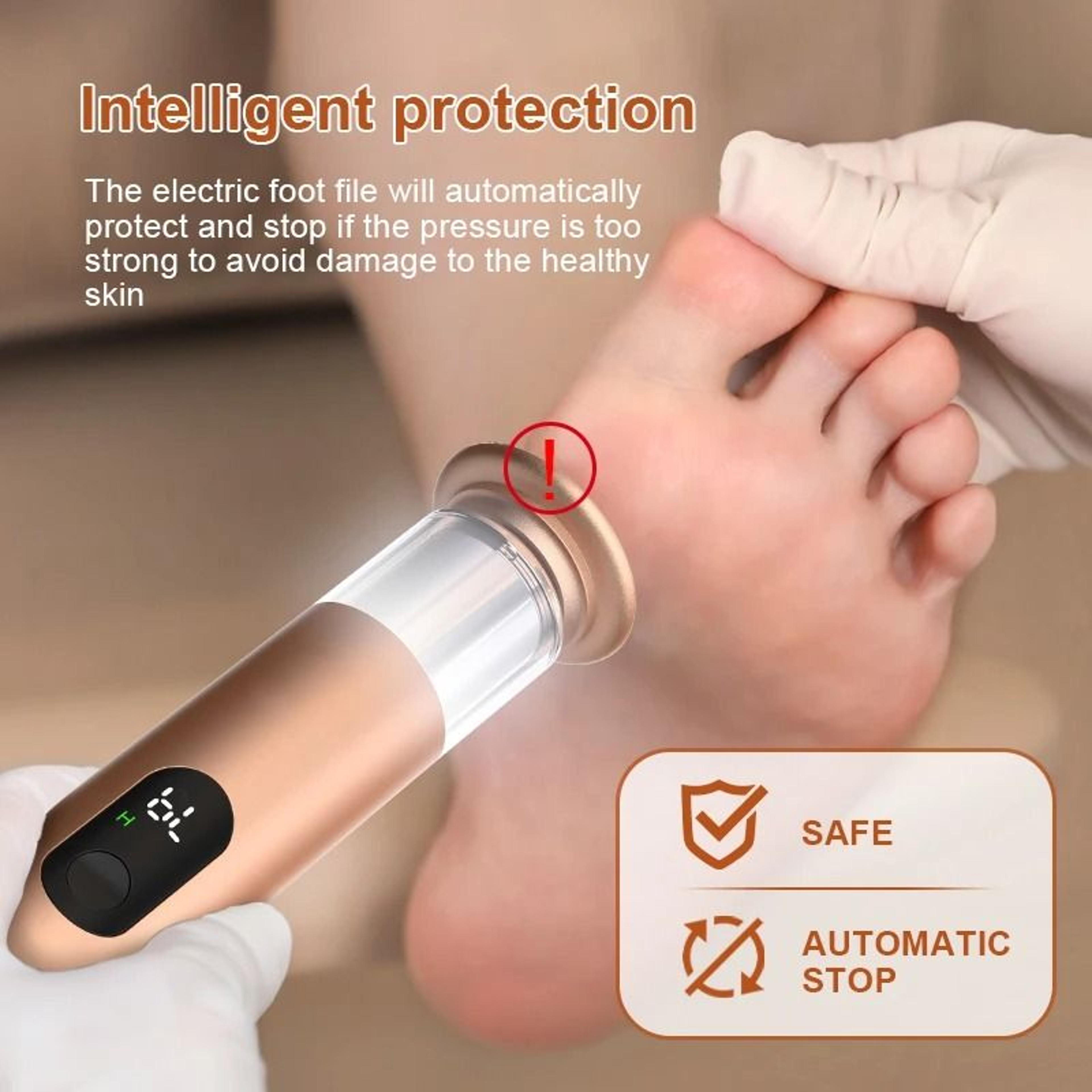 2 In 1 Electric Foot Callus Remover With 30 Sandpaper Discs Rechargeable Aluminum Foot File 1