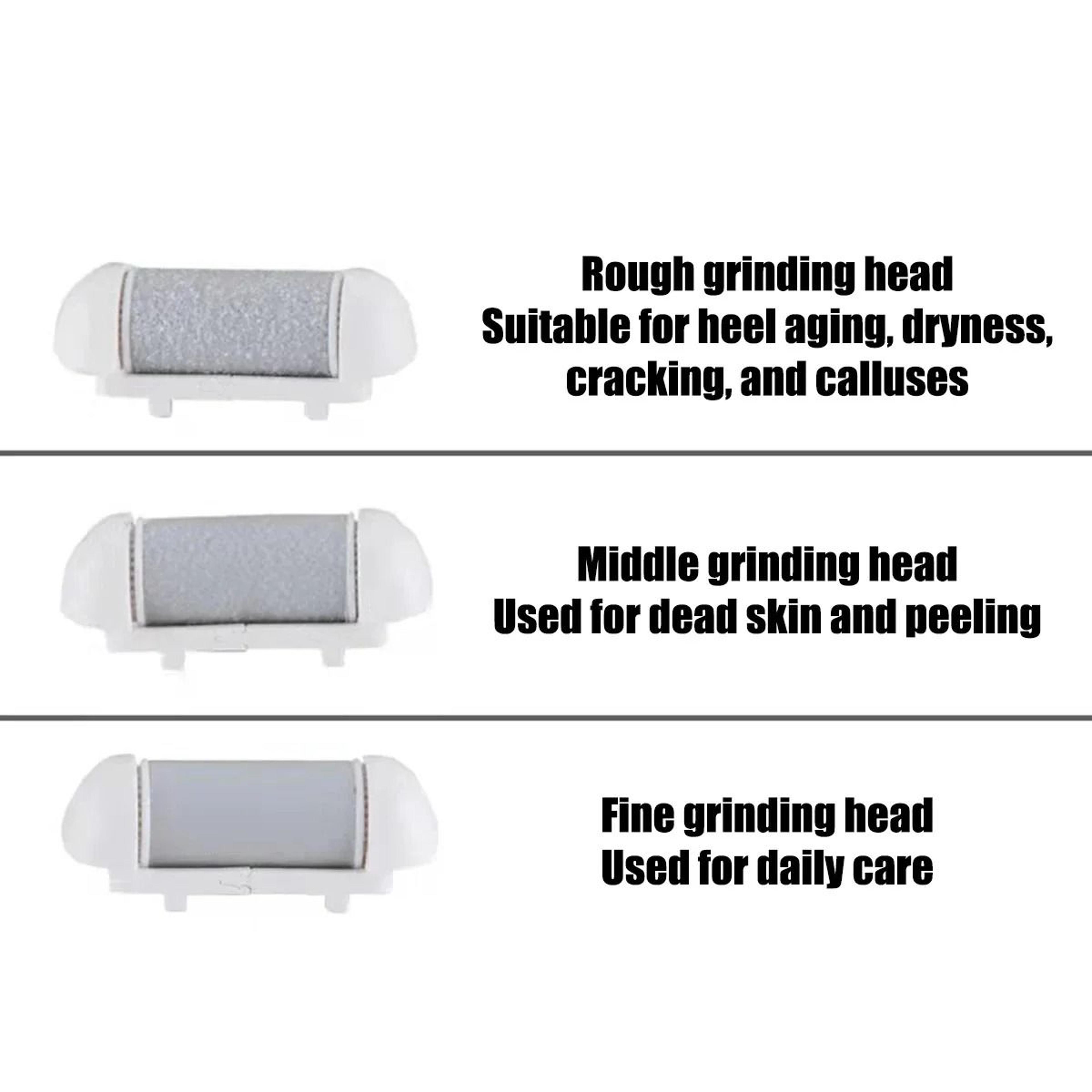 3 Piece Replacement Roller Heads For Electric Foot File Callus Remover 3