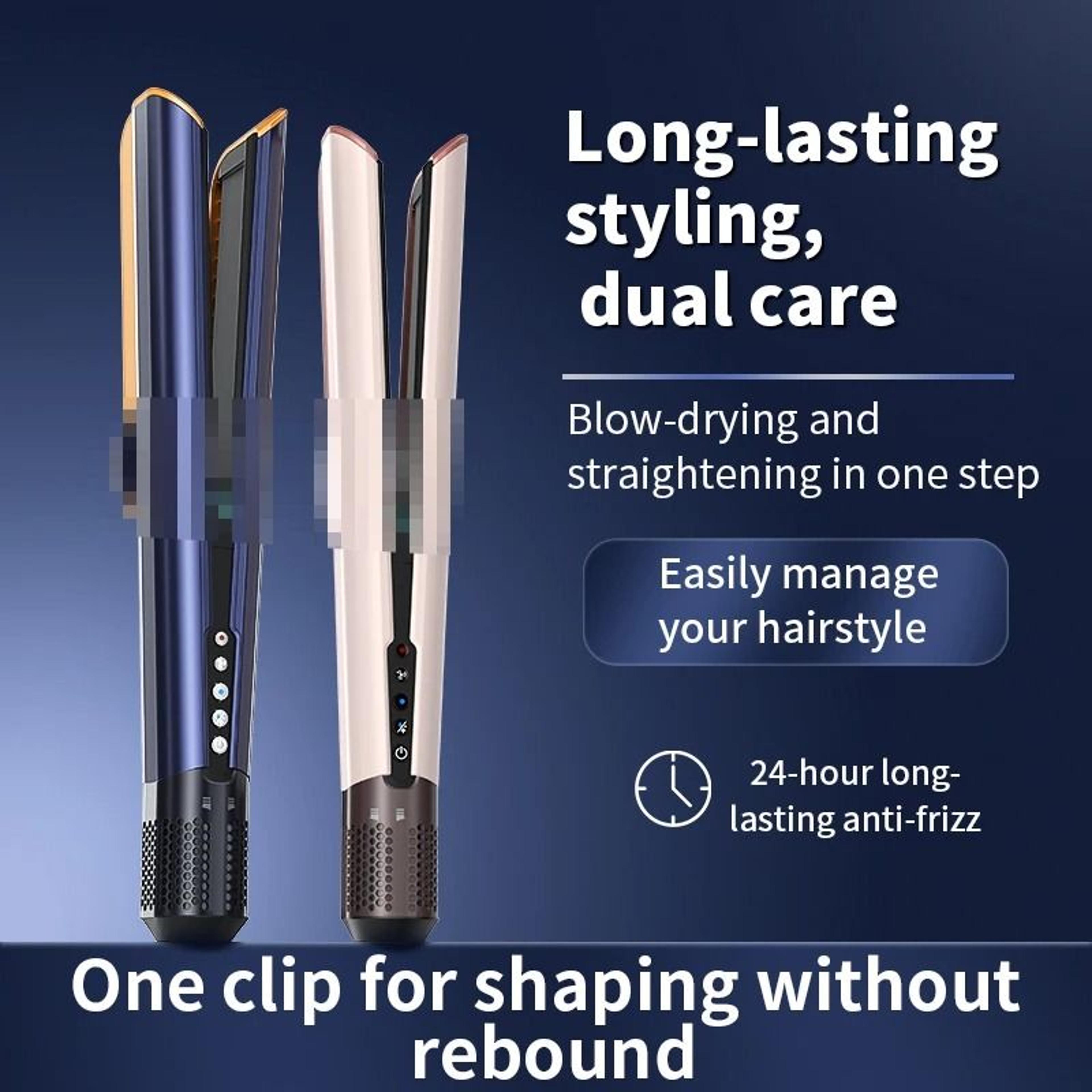 negative ion hair straightening comb hair dryer brush for wet and dry hair