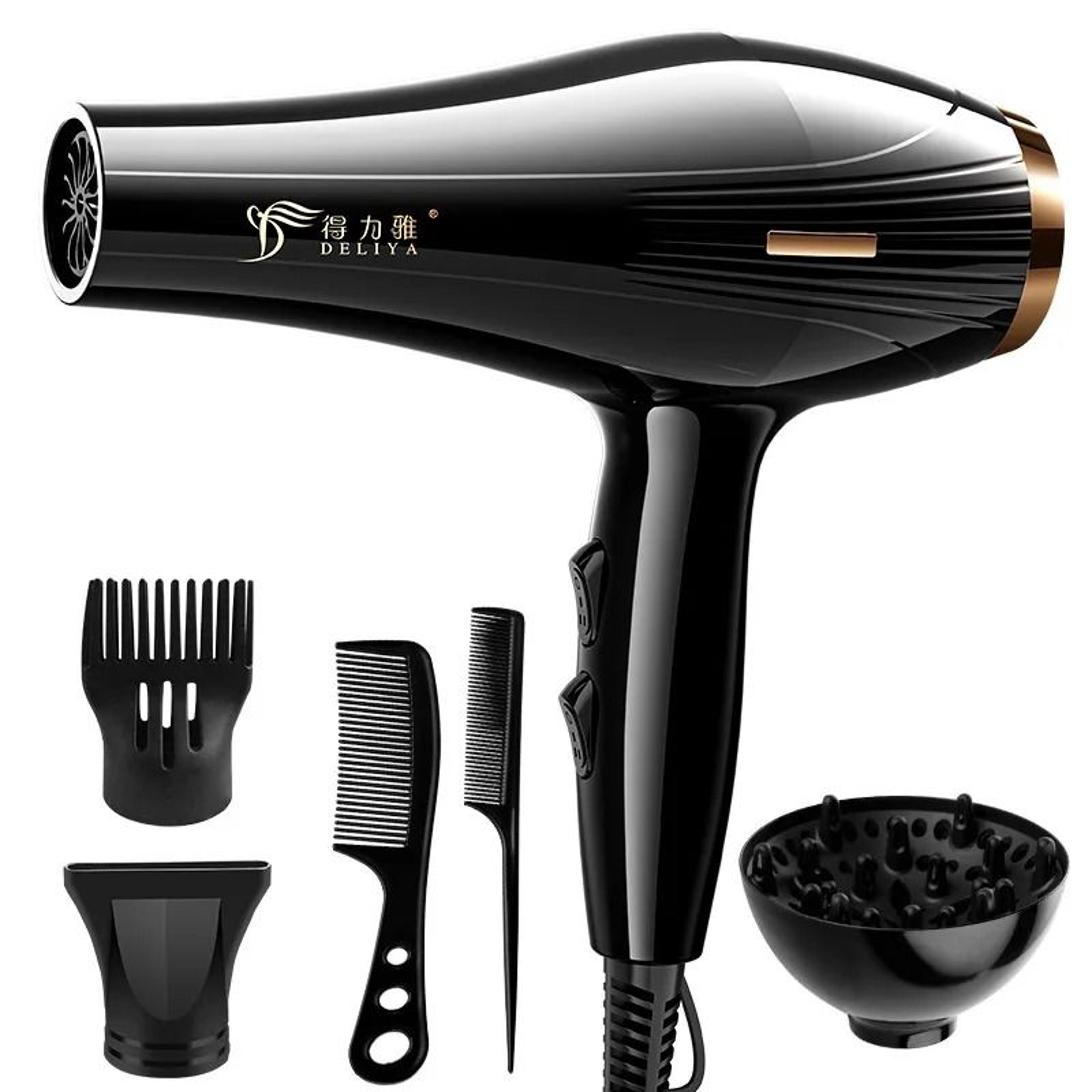 professional high power hair dryer with blue light hair care fast drying 220v hot and cool air styling tool