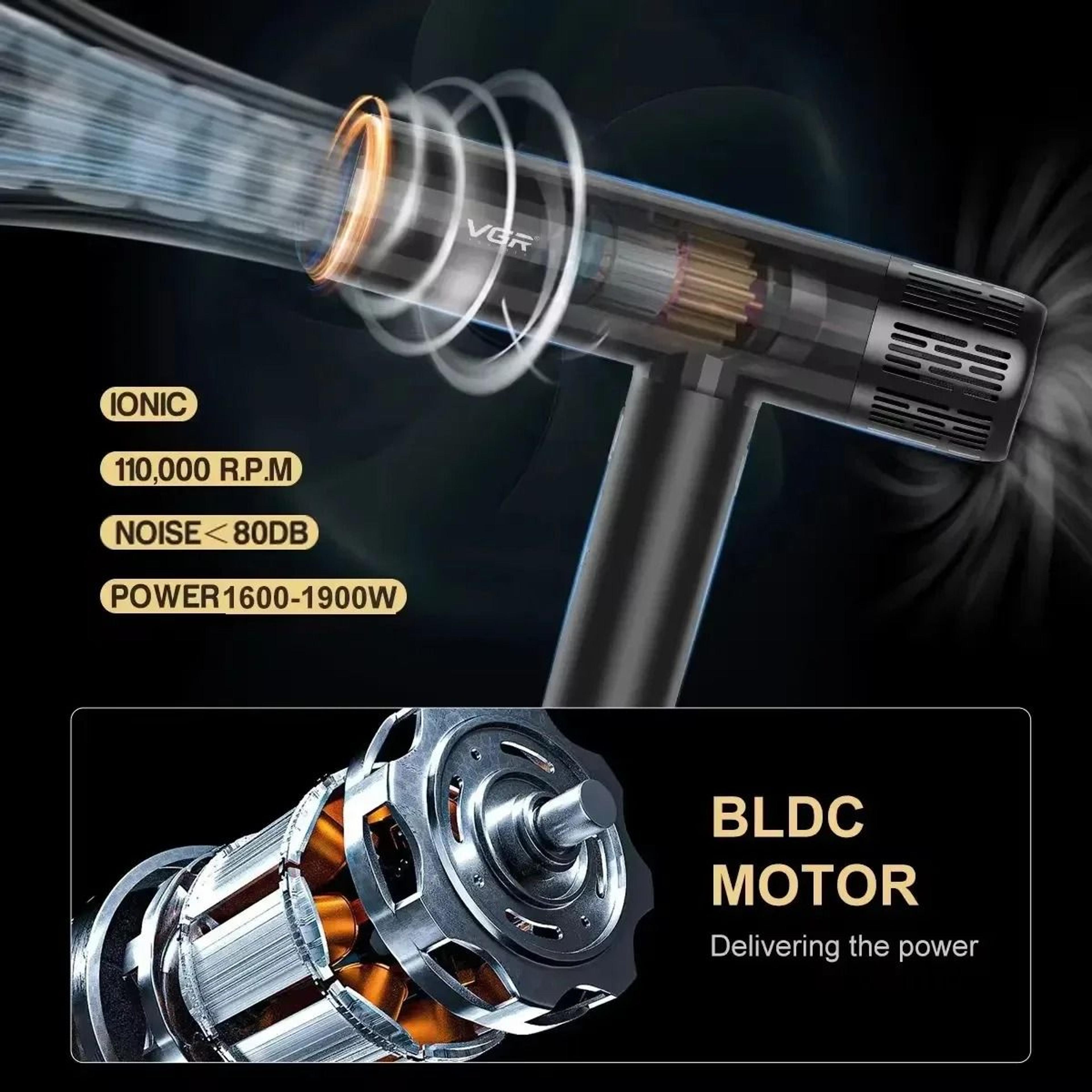 VGR V427 Professional High Speed Ionic Hair Dryer With 110000 RPM Brushless Motor 2