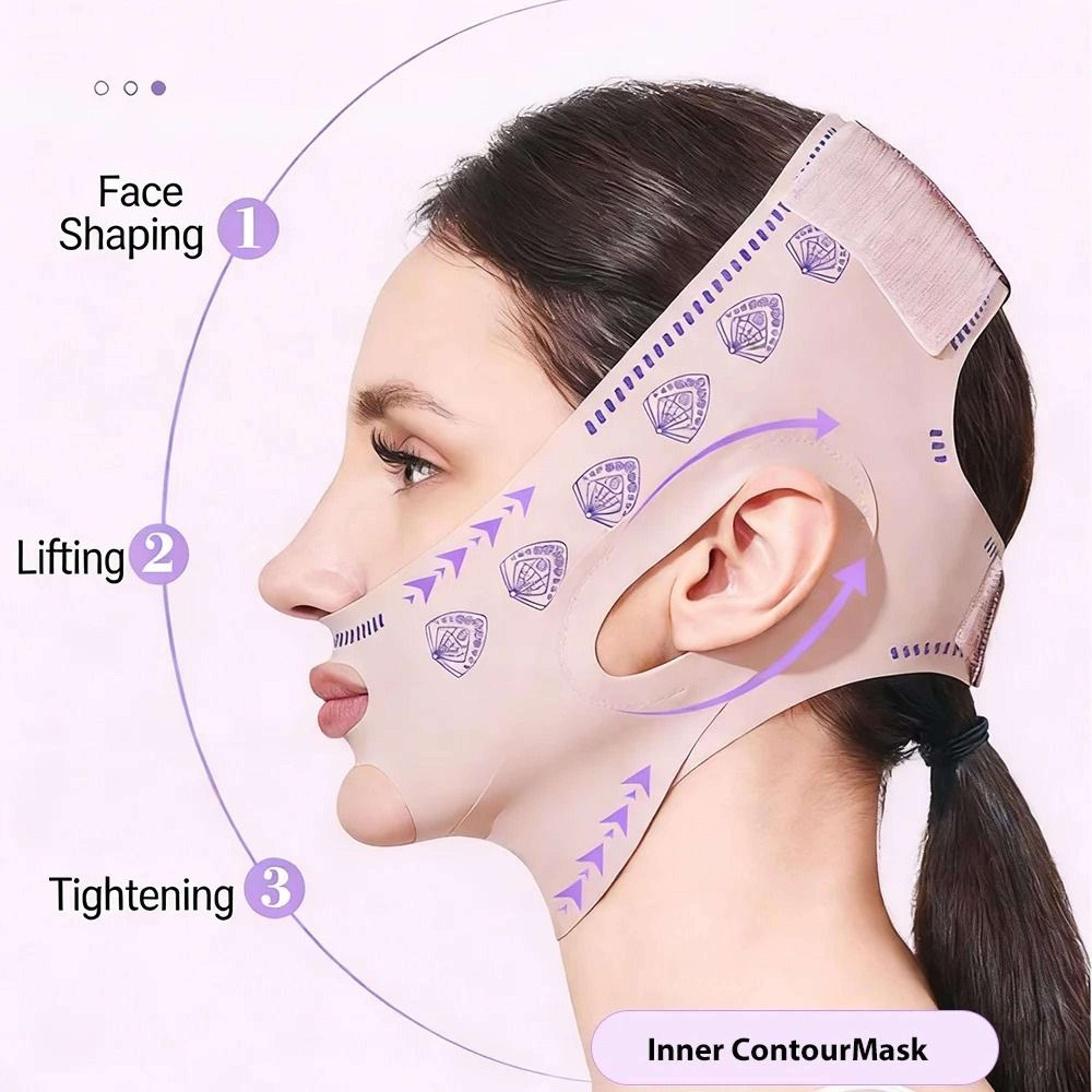 Adjustable V Line Face Sculpting Sleep Mask Breathable Jawline Lifting Chin Strap 4