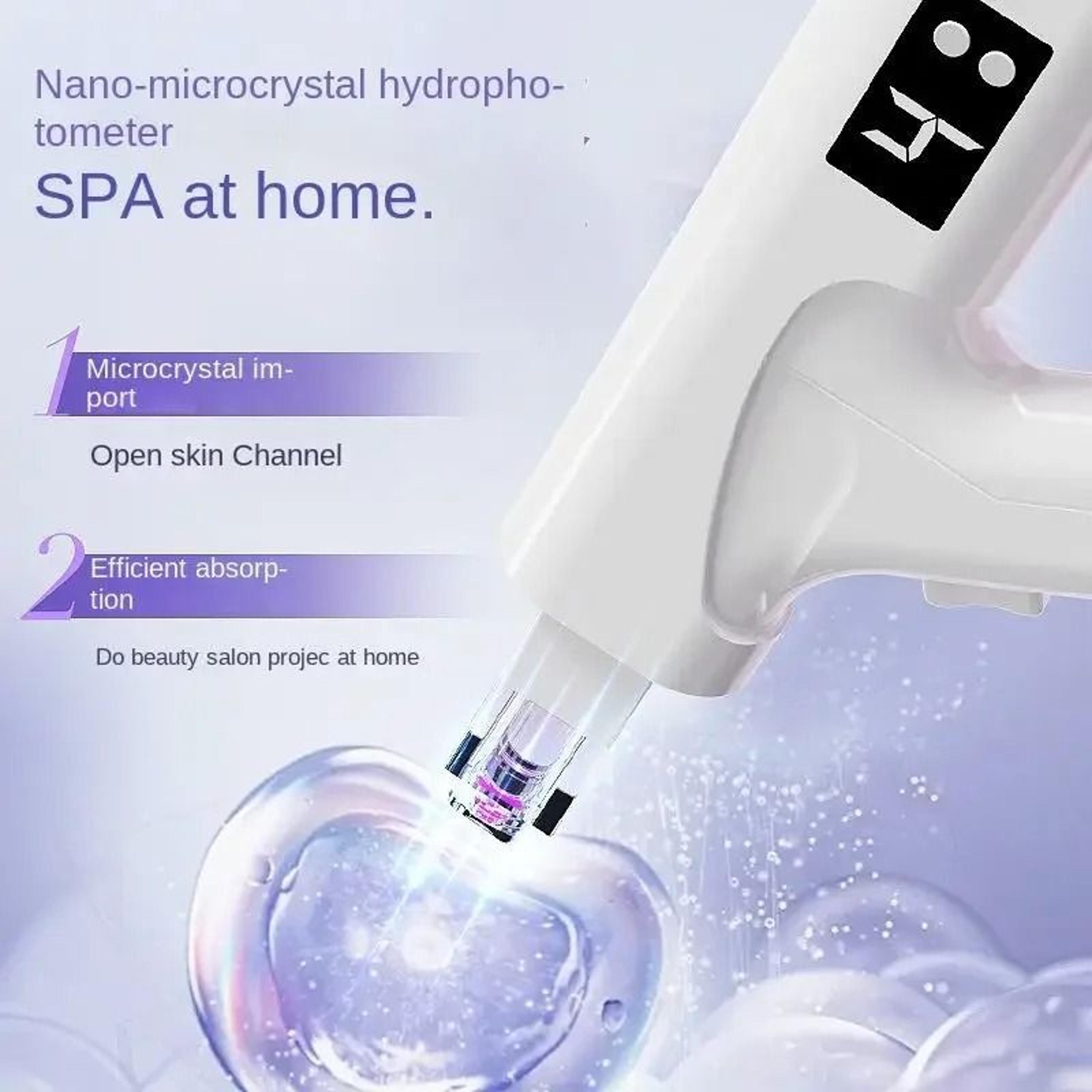 nano water light facial sprayer with red blue light skin care device