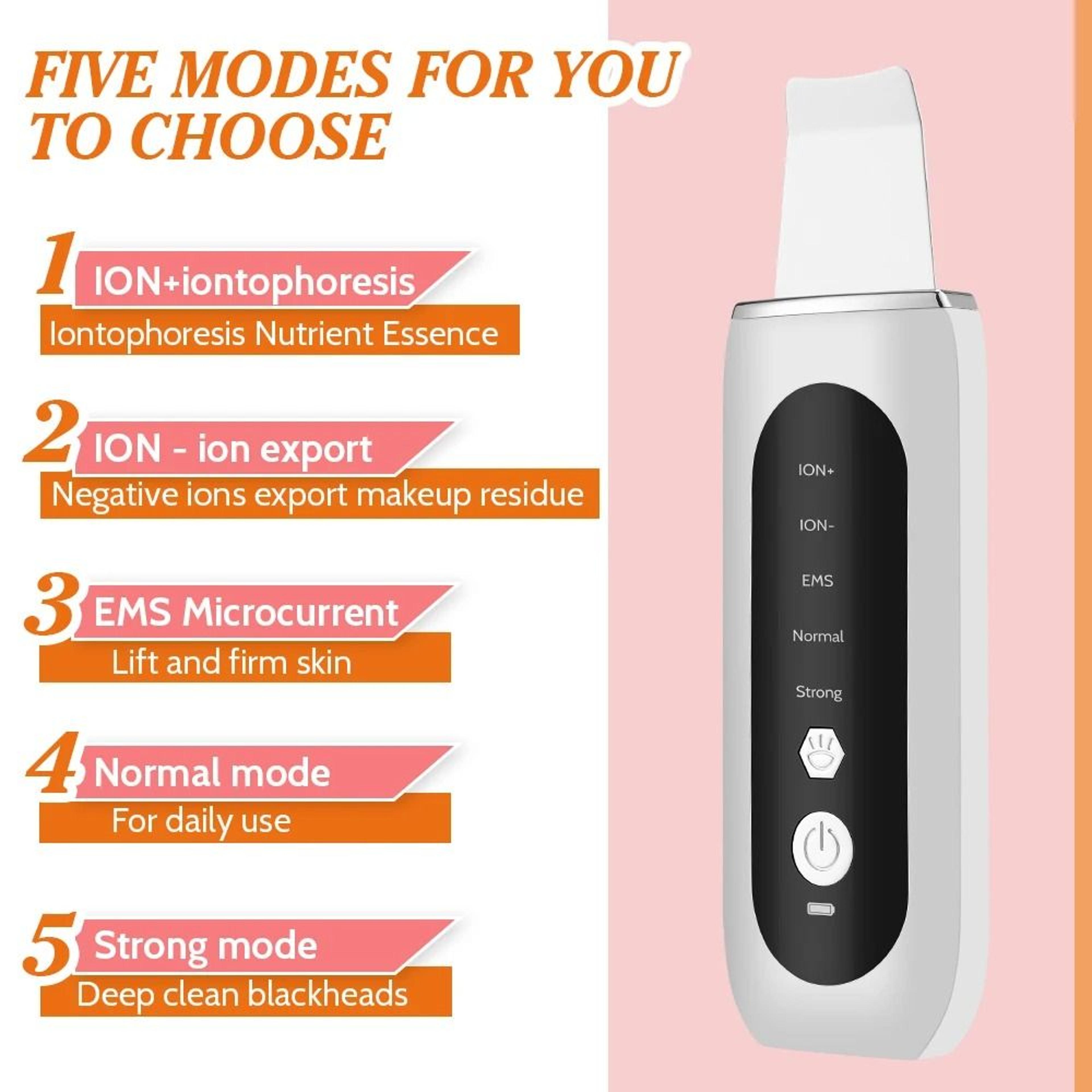 Ultrasonic Skin Scrubber Blackhead Remover For Deep Pore Cleansing 4