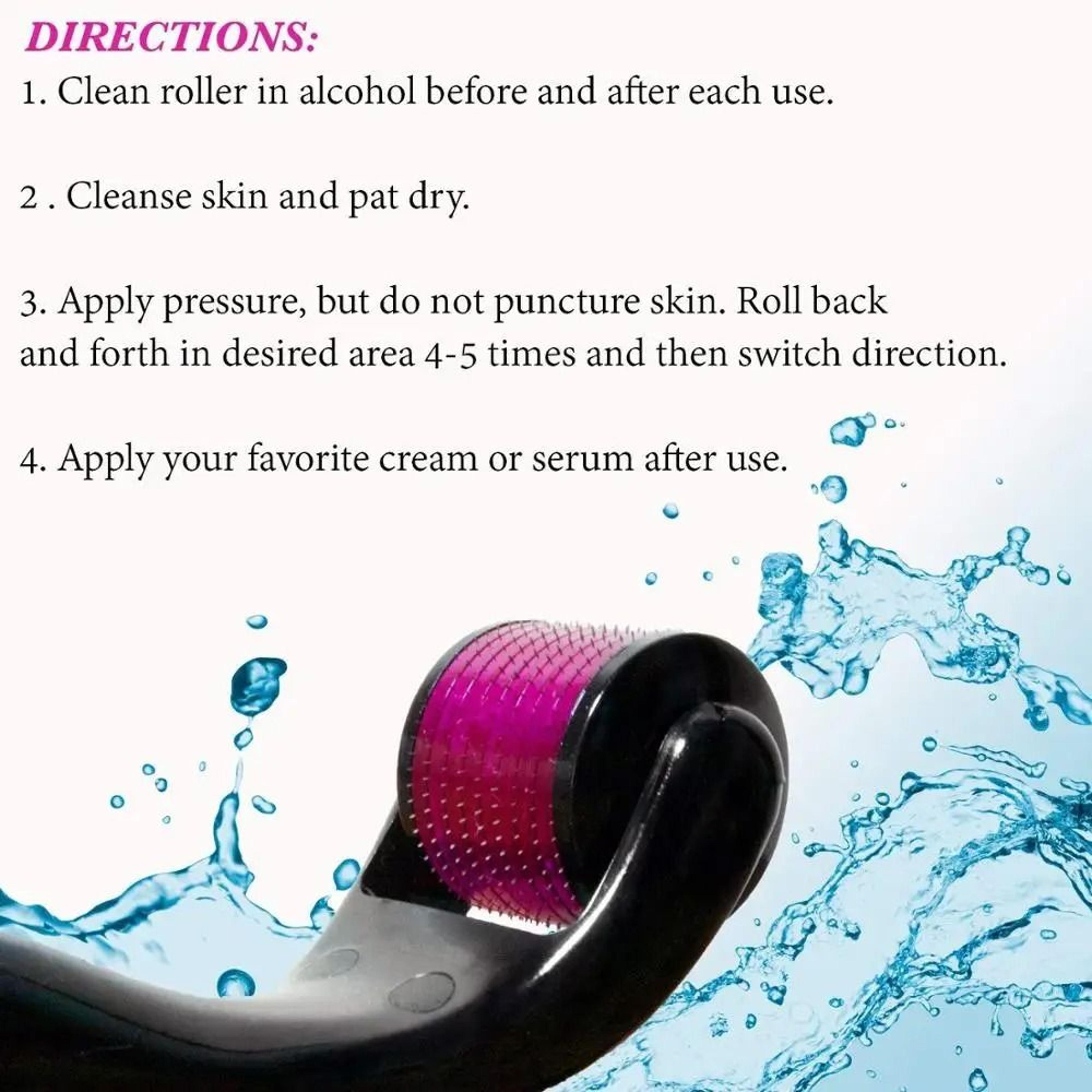 540 Titanium Derma Roller For Facial Skin Care And Serum Application 5