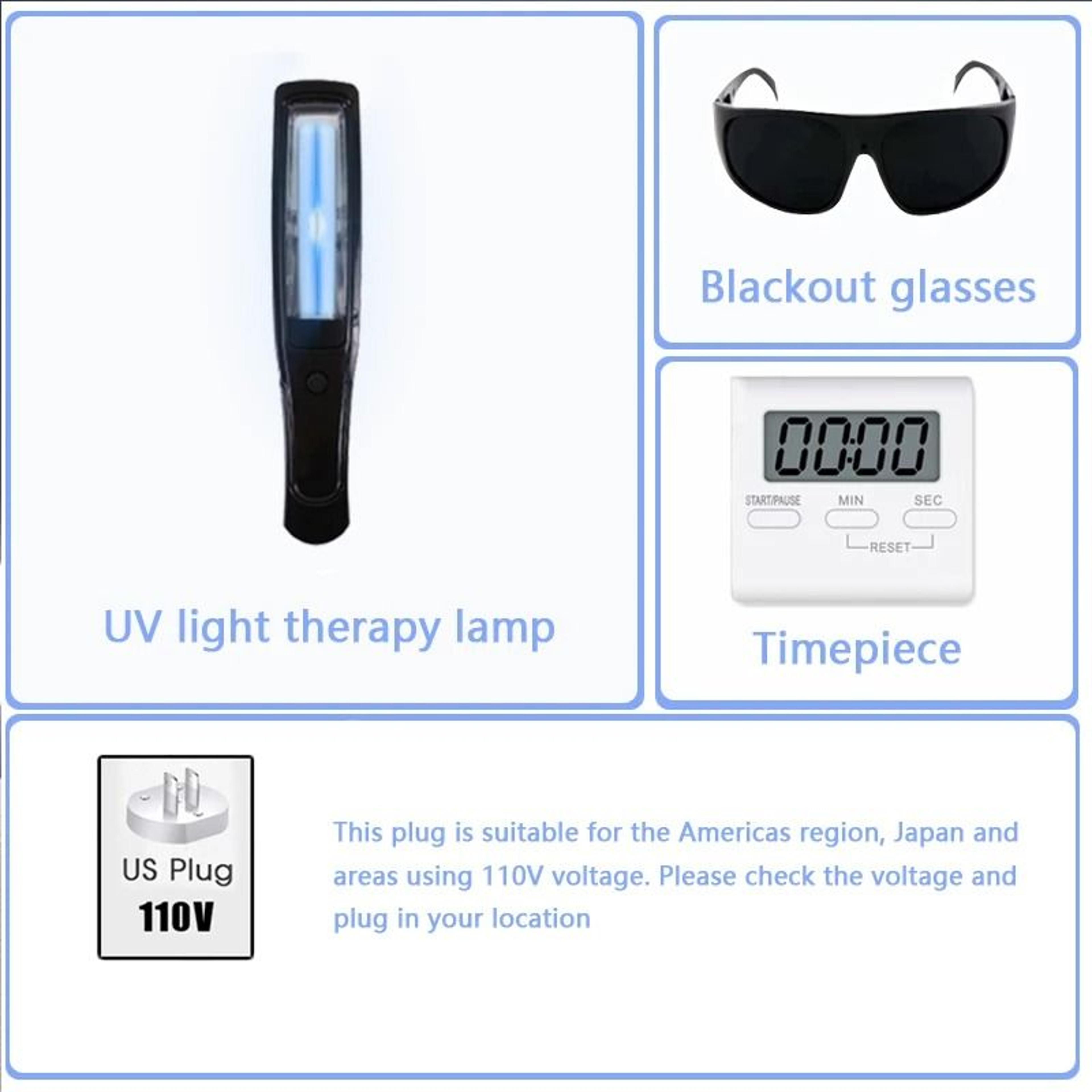 311nm Narrowband UVB Phototherapy Lamp With Protective Goggles 5
