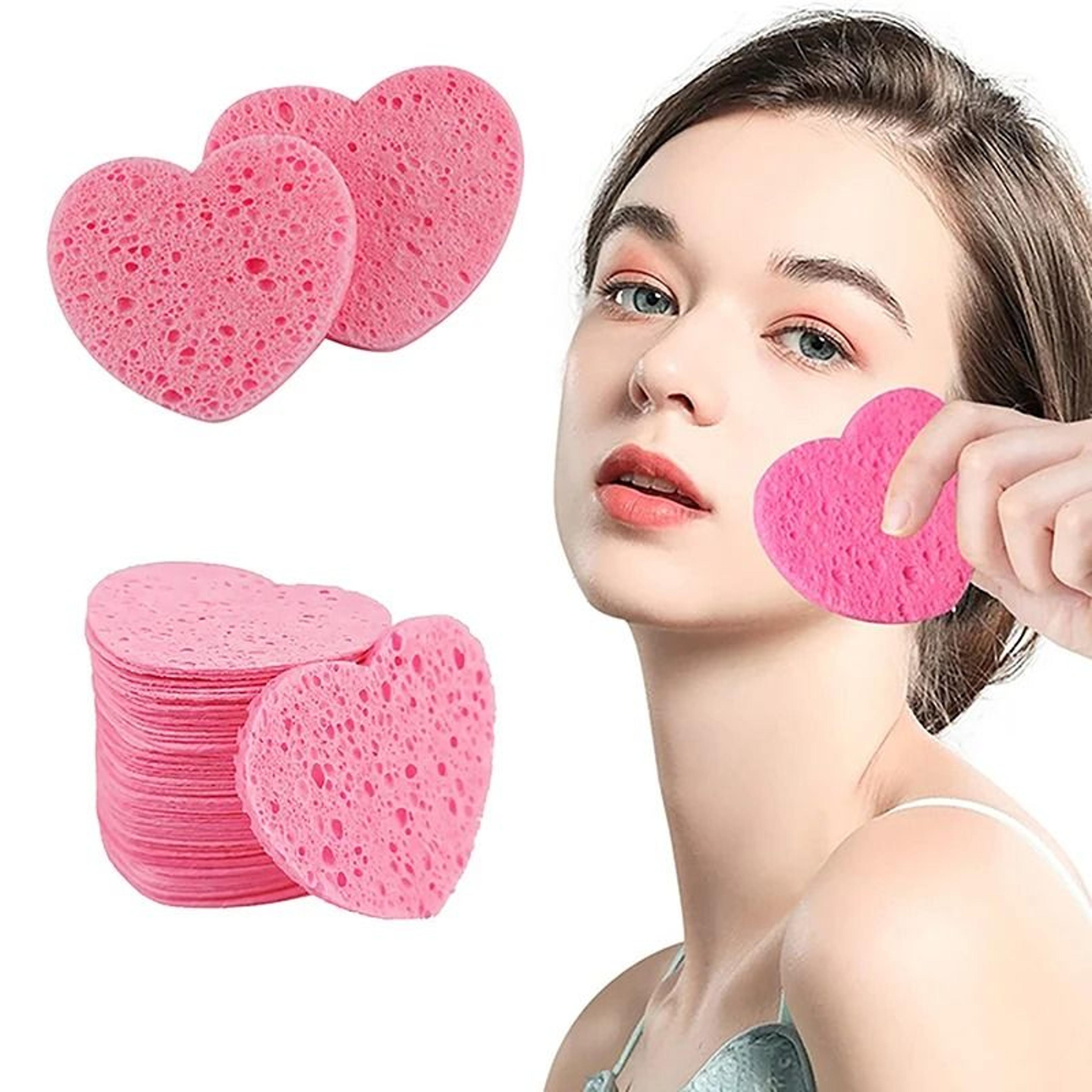 20 or 50 piece natural cellulose facial cleansing sponge set