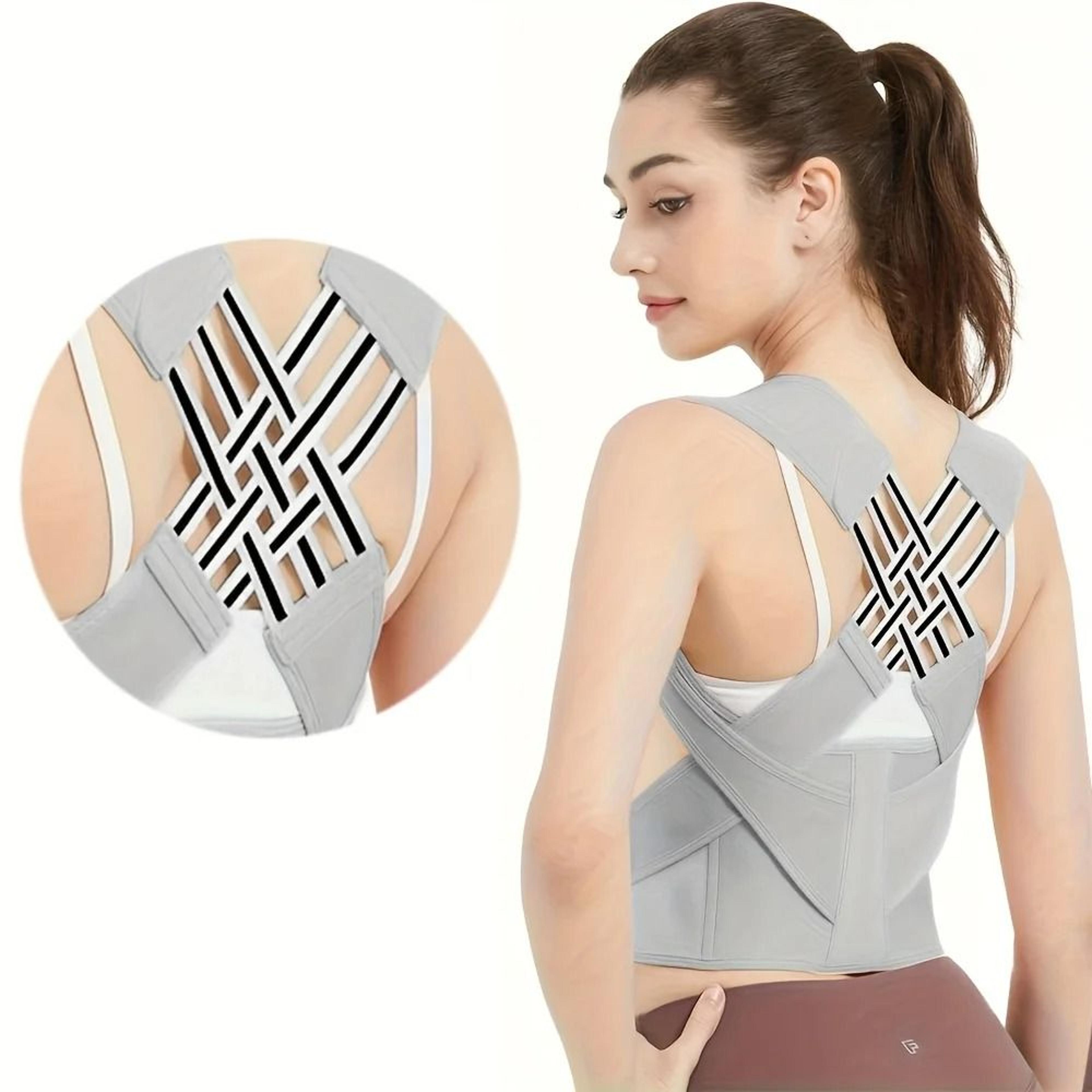 Breathable Back Posture Corrector Brace With Adjustable Shoulder Support 0