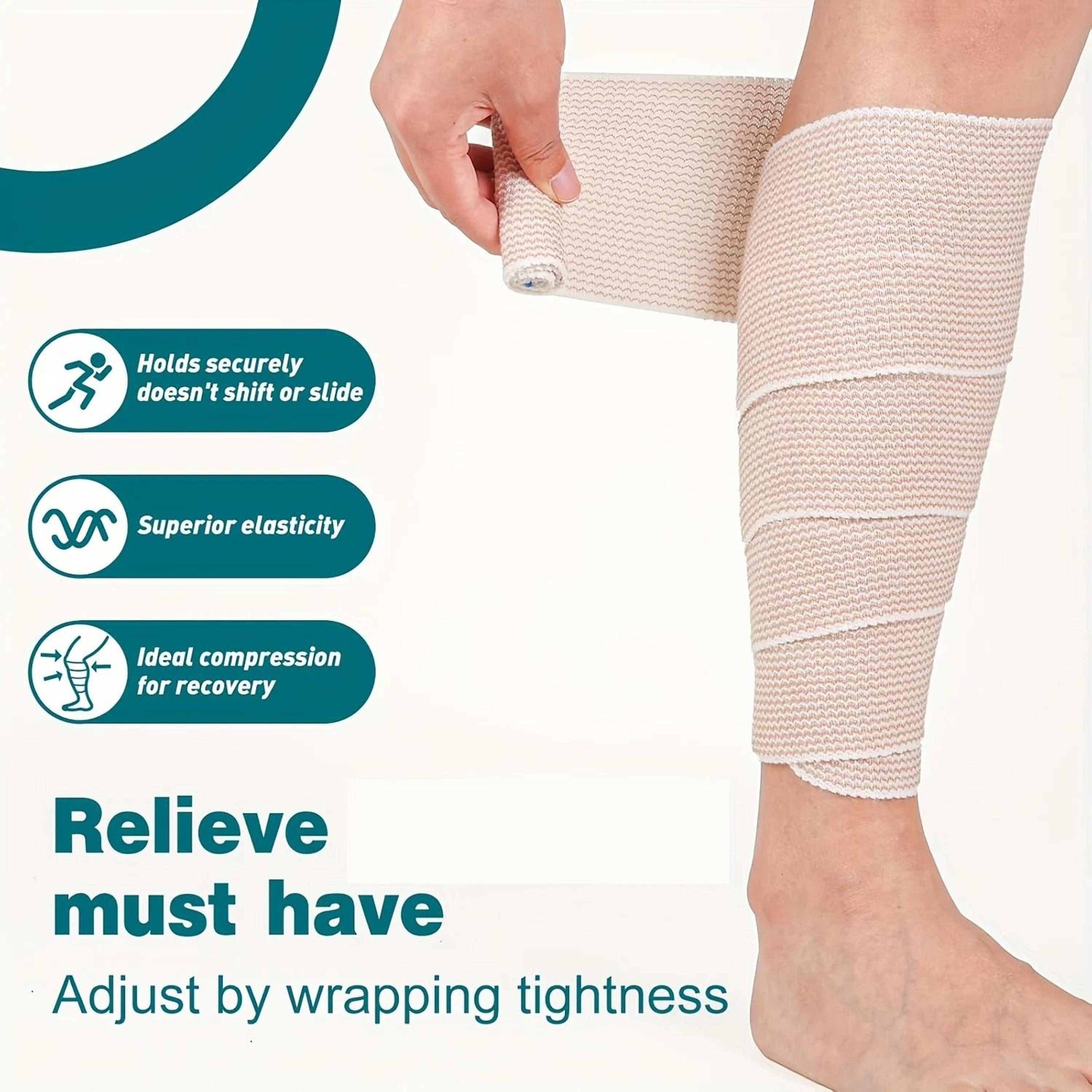 Reusable Elastic Compression Bandage Wraps With Hook And Loop Closure 4