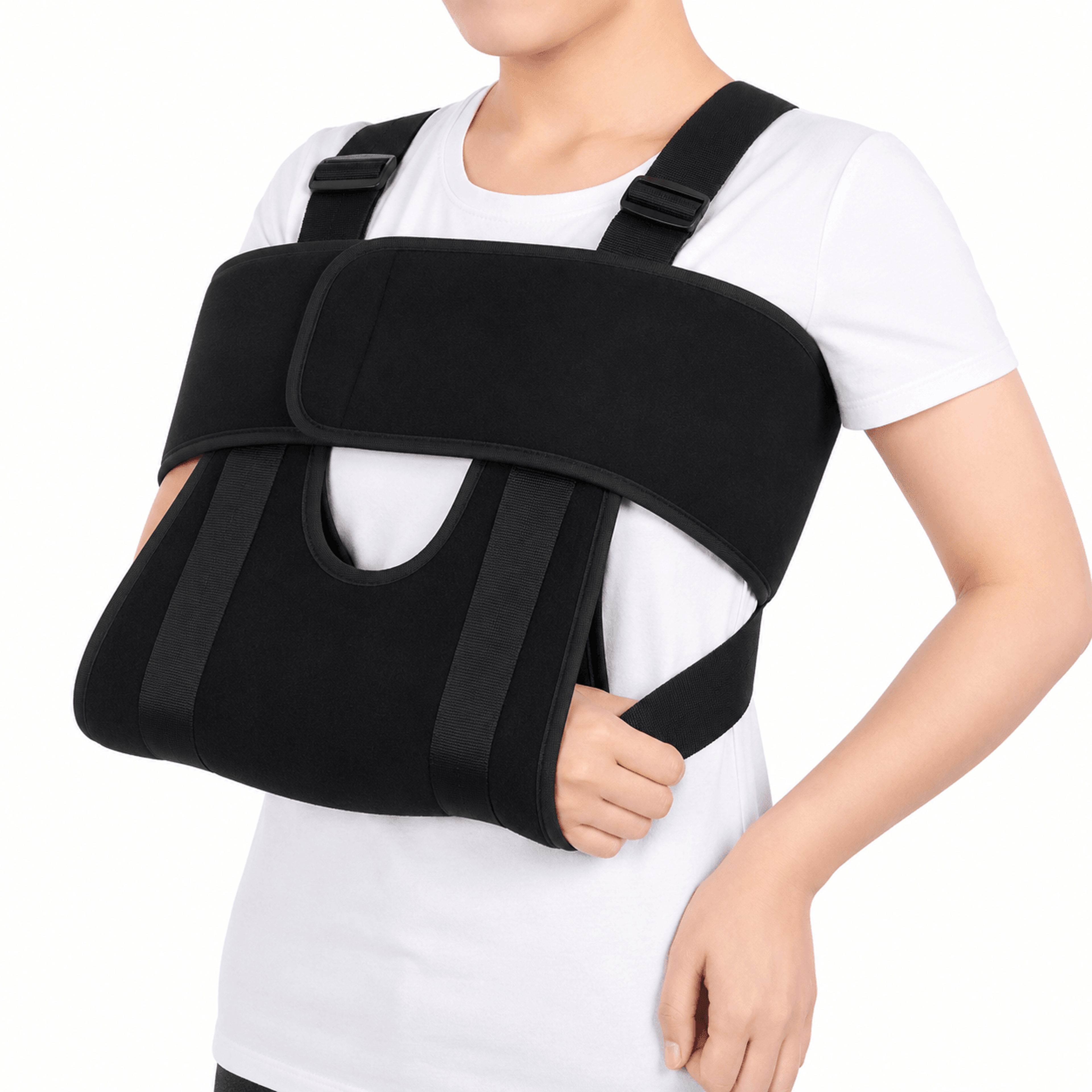 Adjustable Arm Sling Shoulder Immobilizer Elbow Brace For Injury Recovery 4