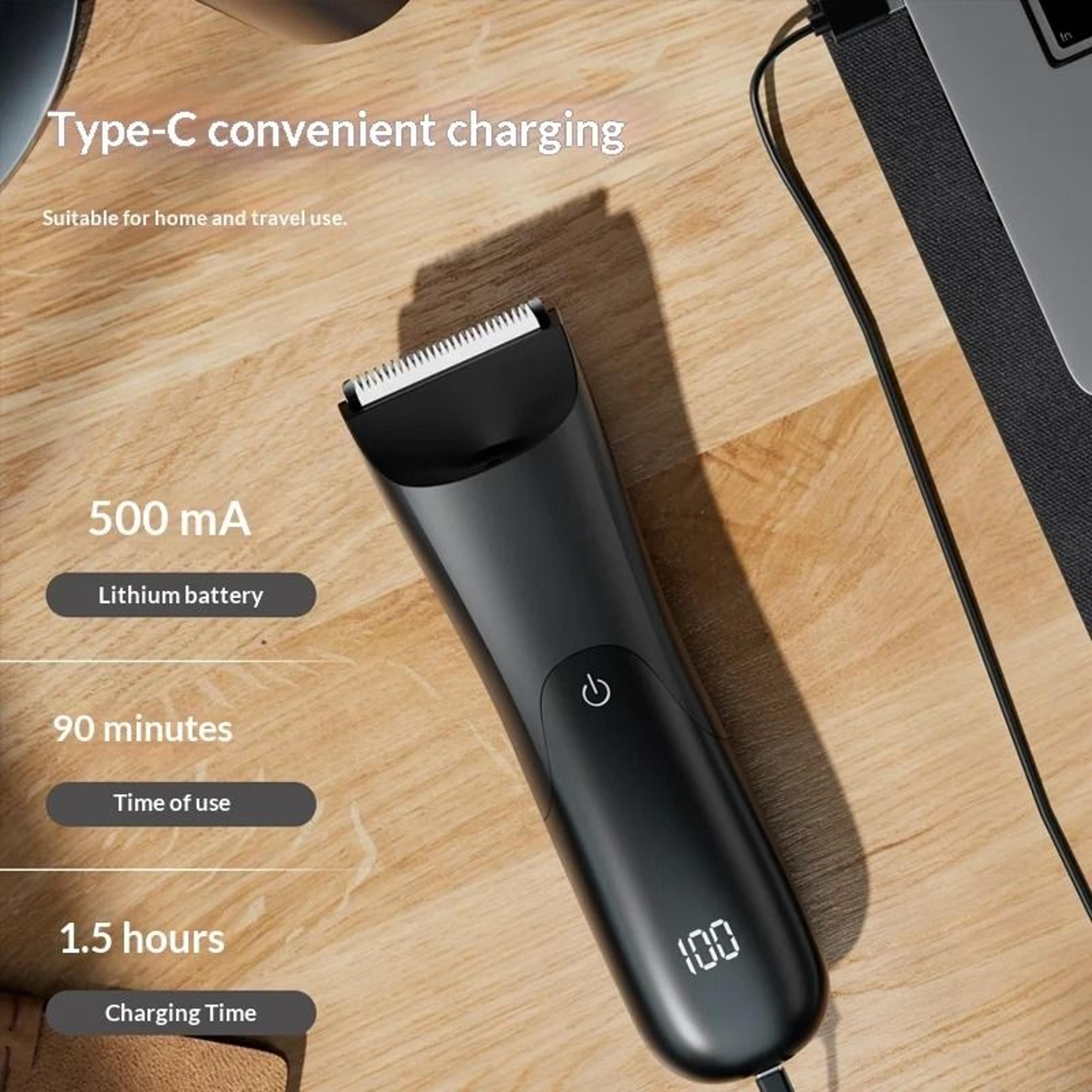 Waterproof Body Groomer For Men With Replaceable Ceramic Blade 3