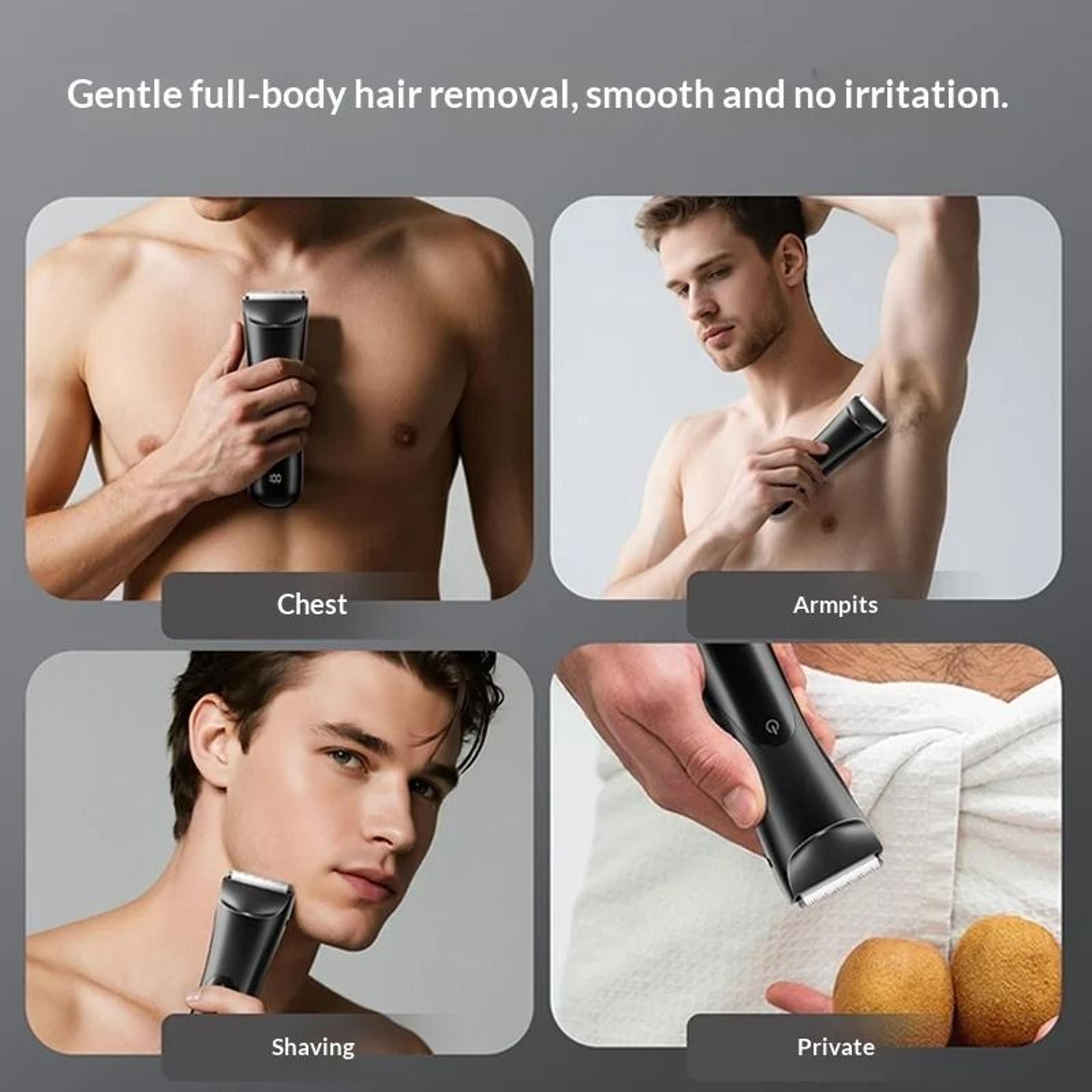Waterproof Body Groomer For Men With Replaceable Ceramic Blade 5