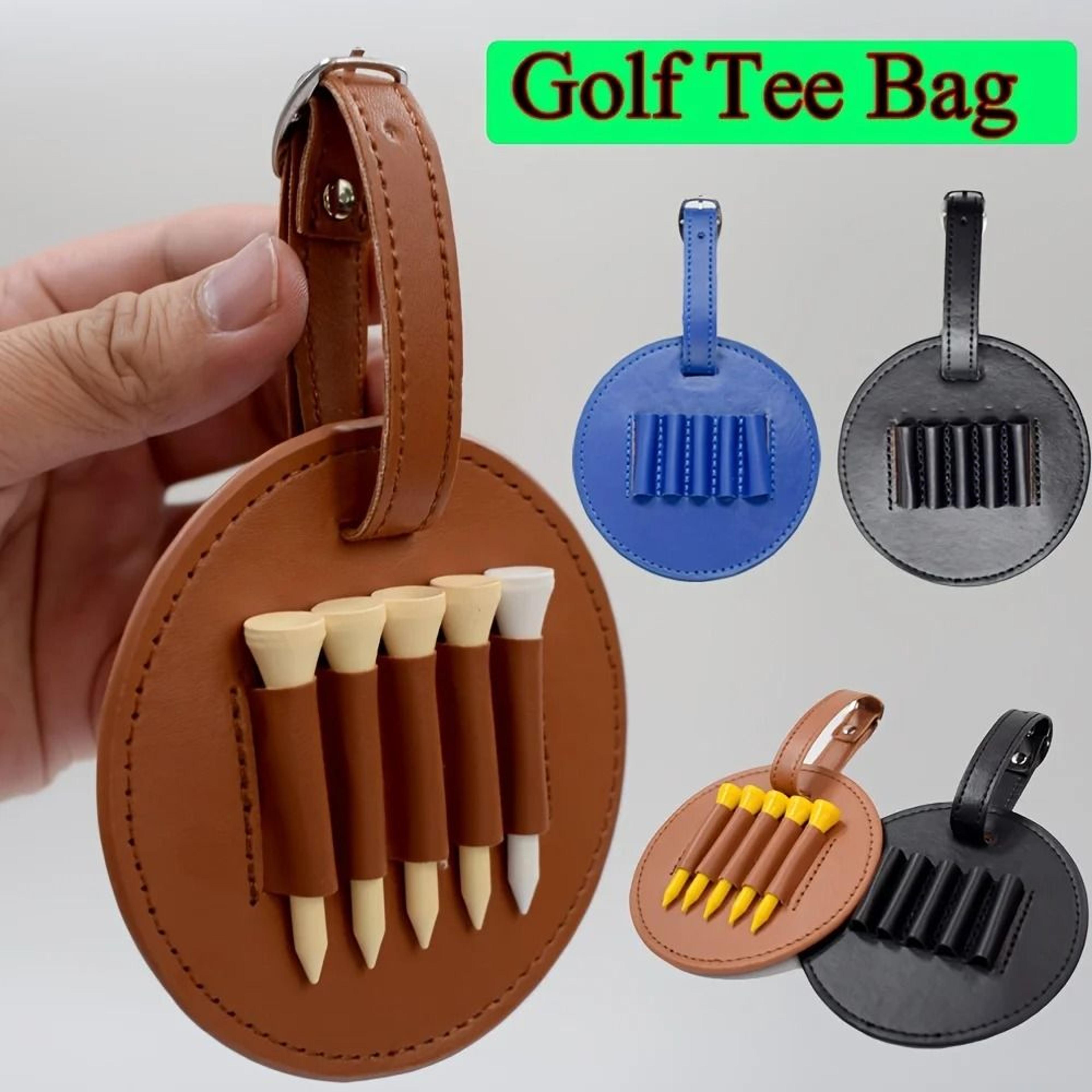 Portable Leather Golf Ball Holder Pouch With Belt Loop 6