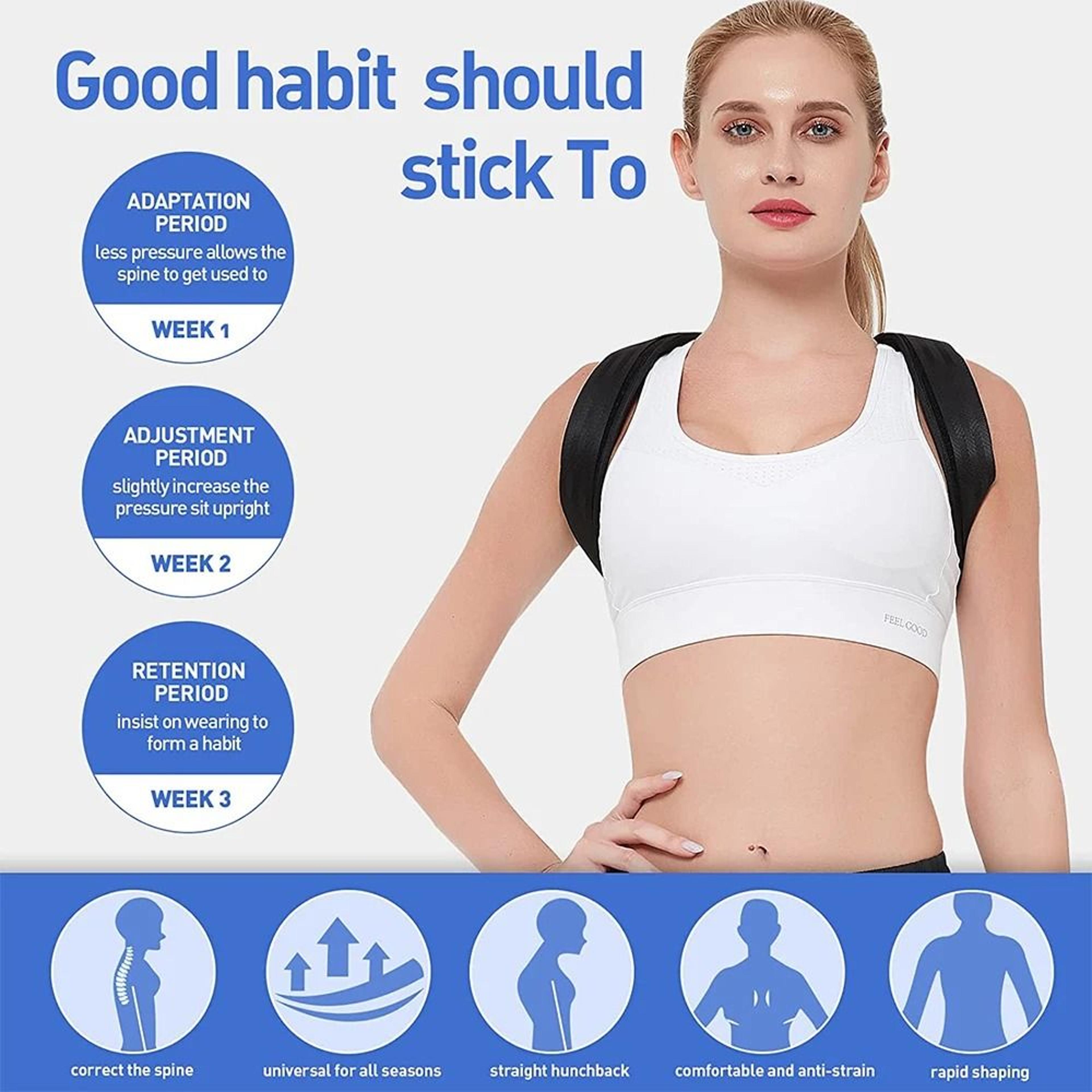 Adjustable Posture Corrector Back And Shoulder Support Brace For Men And Women 2