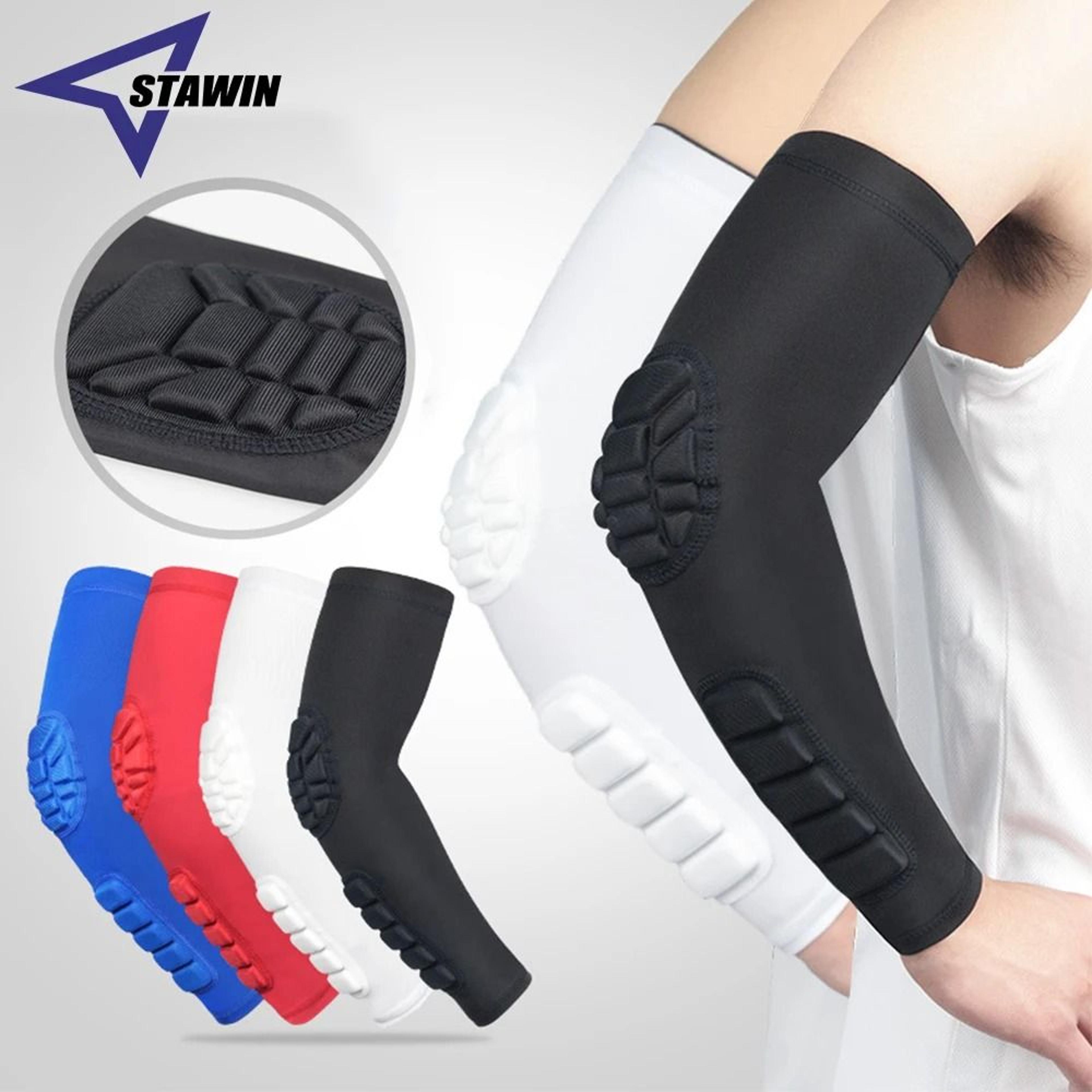 padded compression arm sleeve for basketball and contact sports