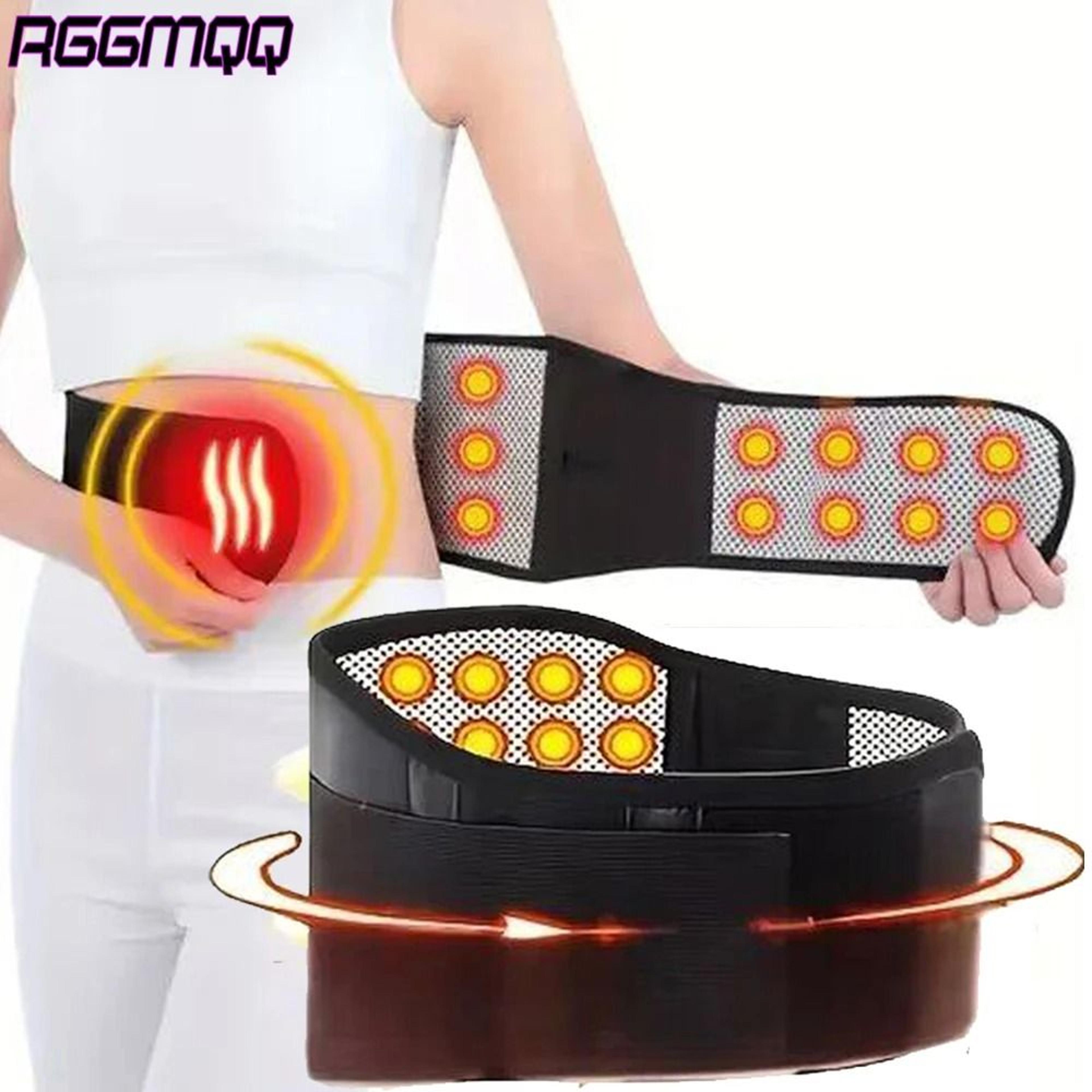 adjustable heated lumbar support belt for lower back comfort