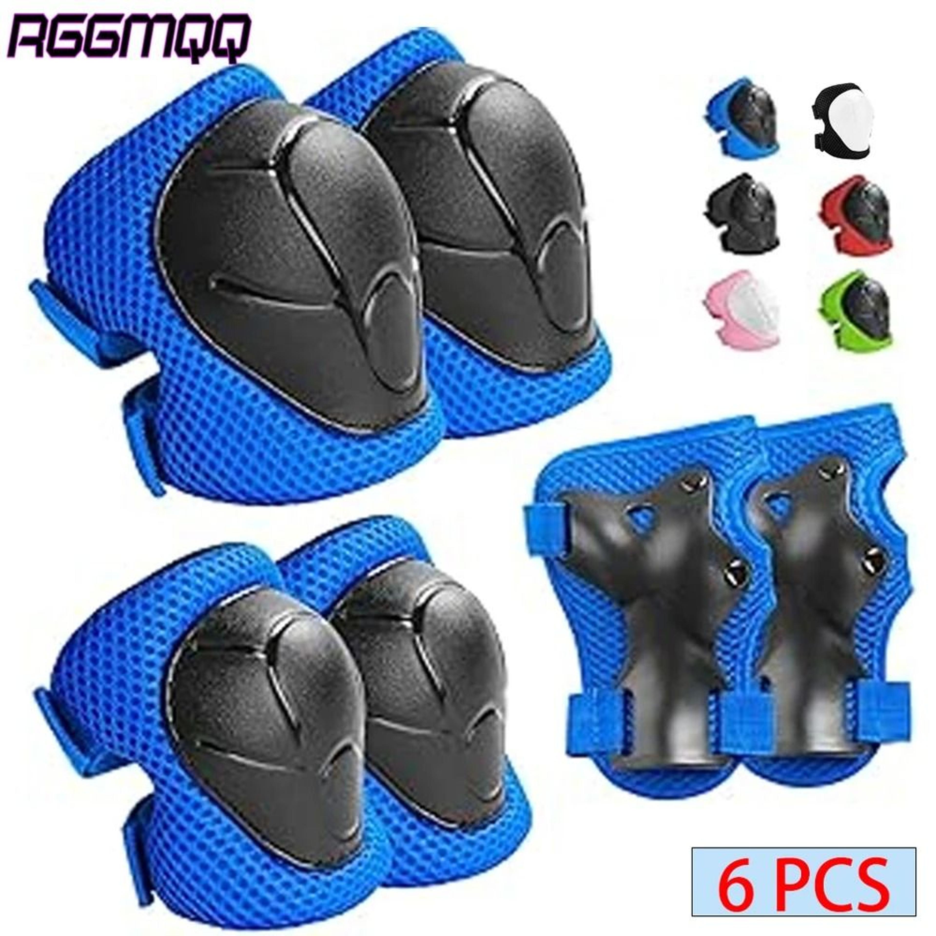 6 piece kids knee elbow and wrist protective gear set