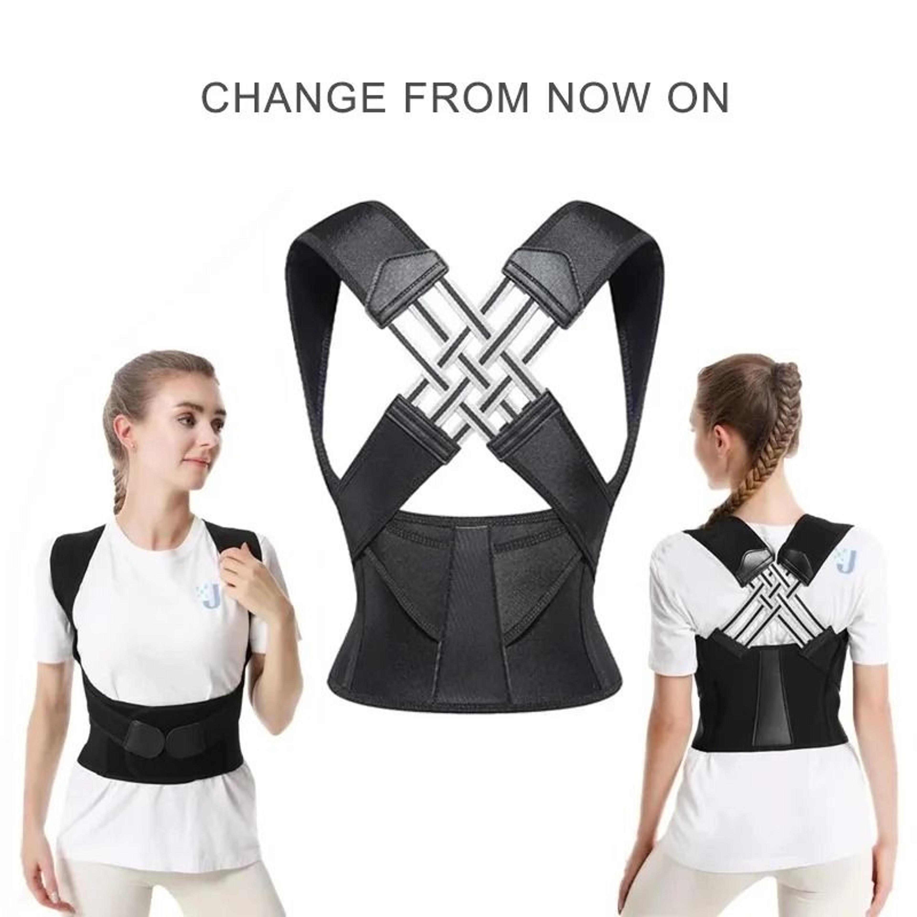 breathable back posture corrector and shoulder support brace