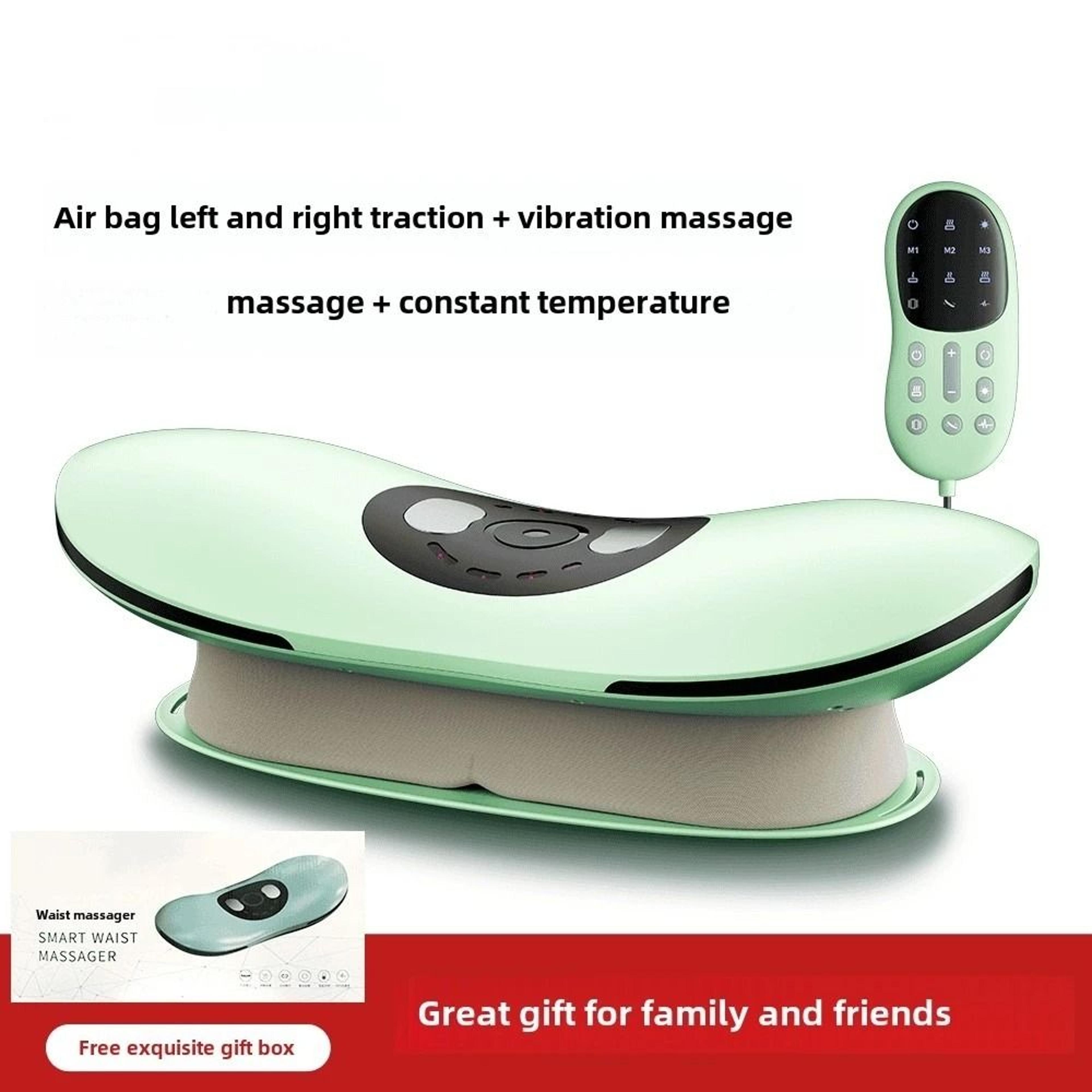 electric inflatable lumbar traction massager with heat