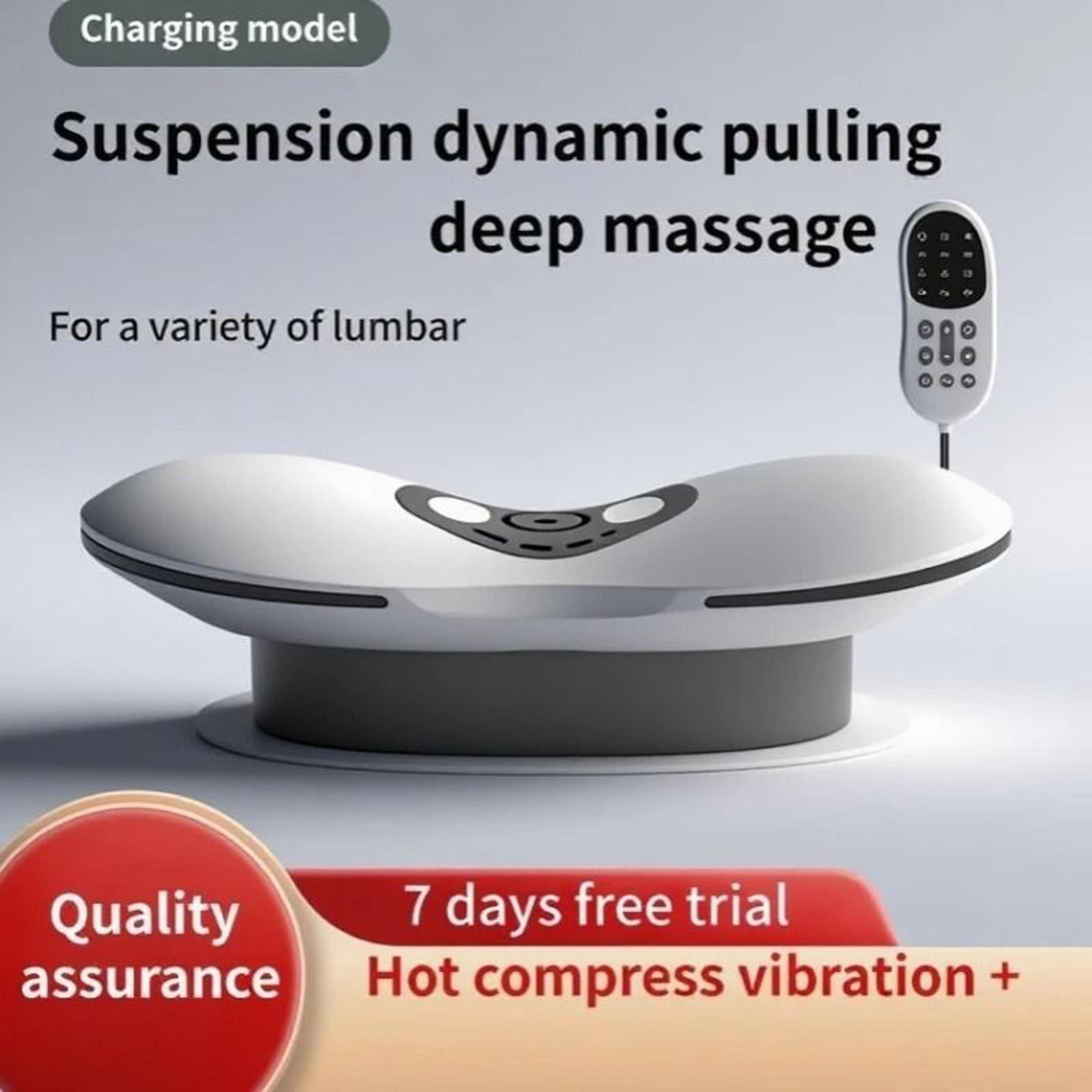 electric lumbar traction massager with heat and vibration